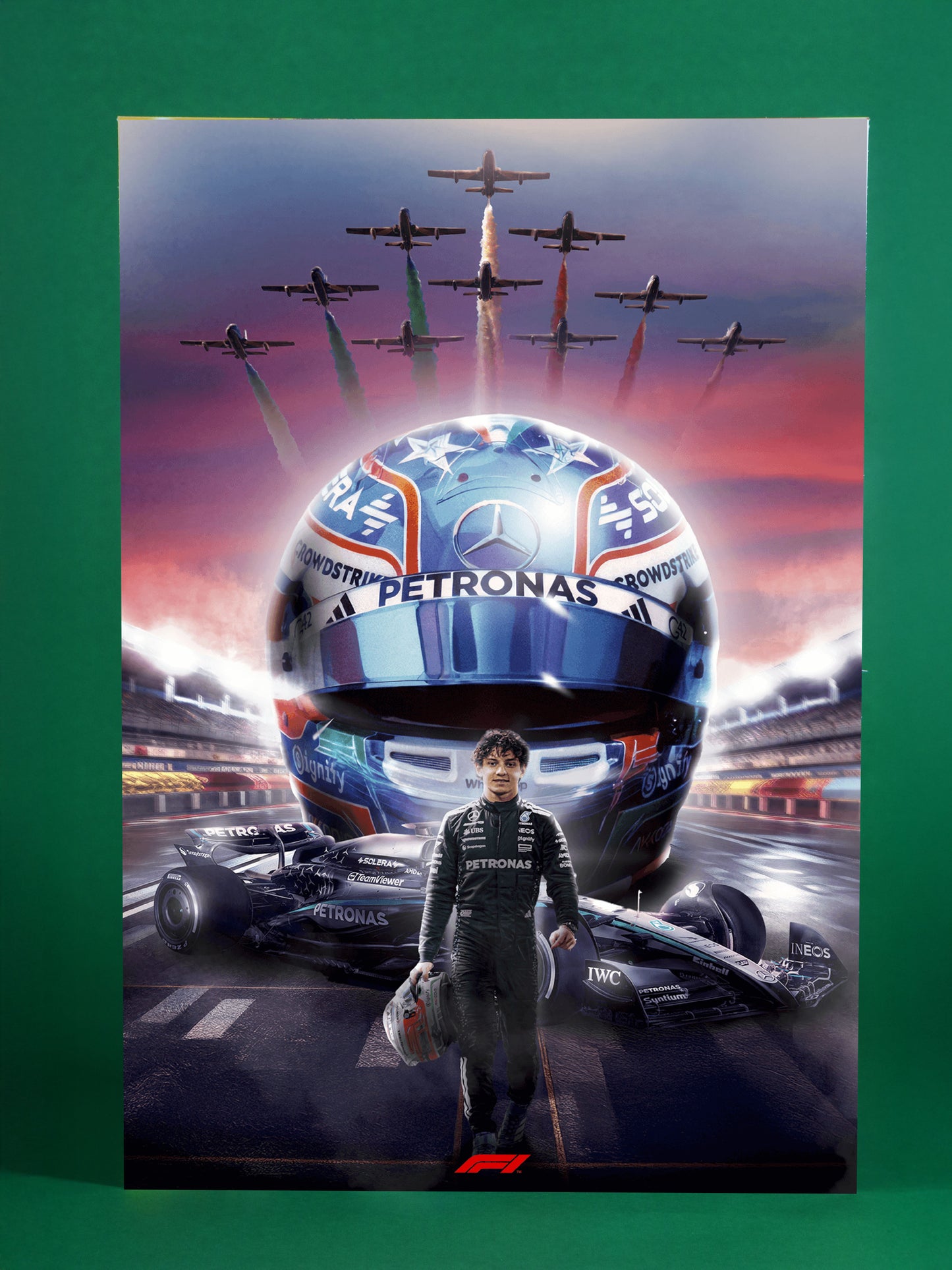 Kimi Antonelli Mercedes F1 Tribute Poster