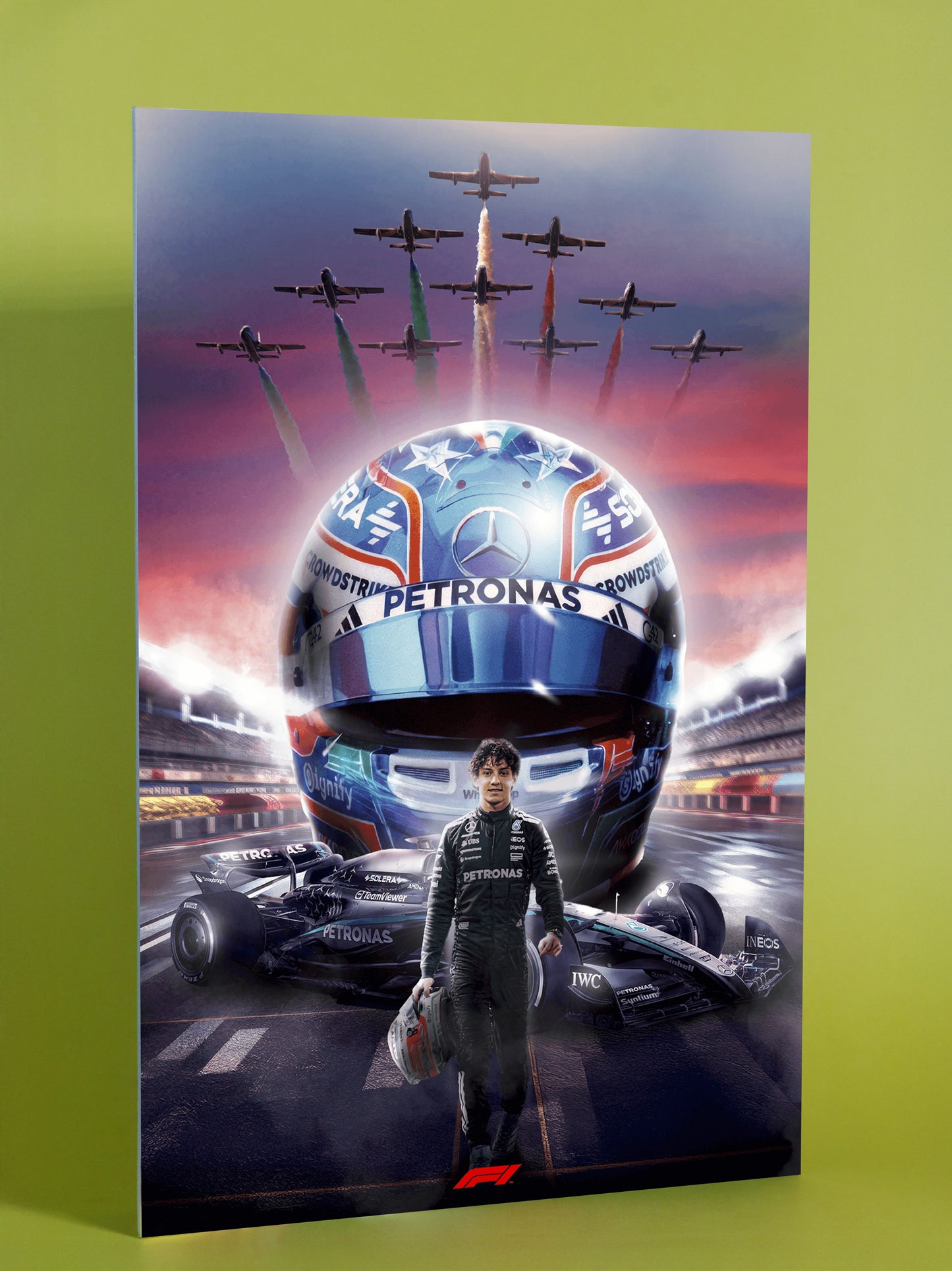 Kimi Antonelli Mercedes F1 Tribute Poster