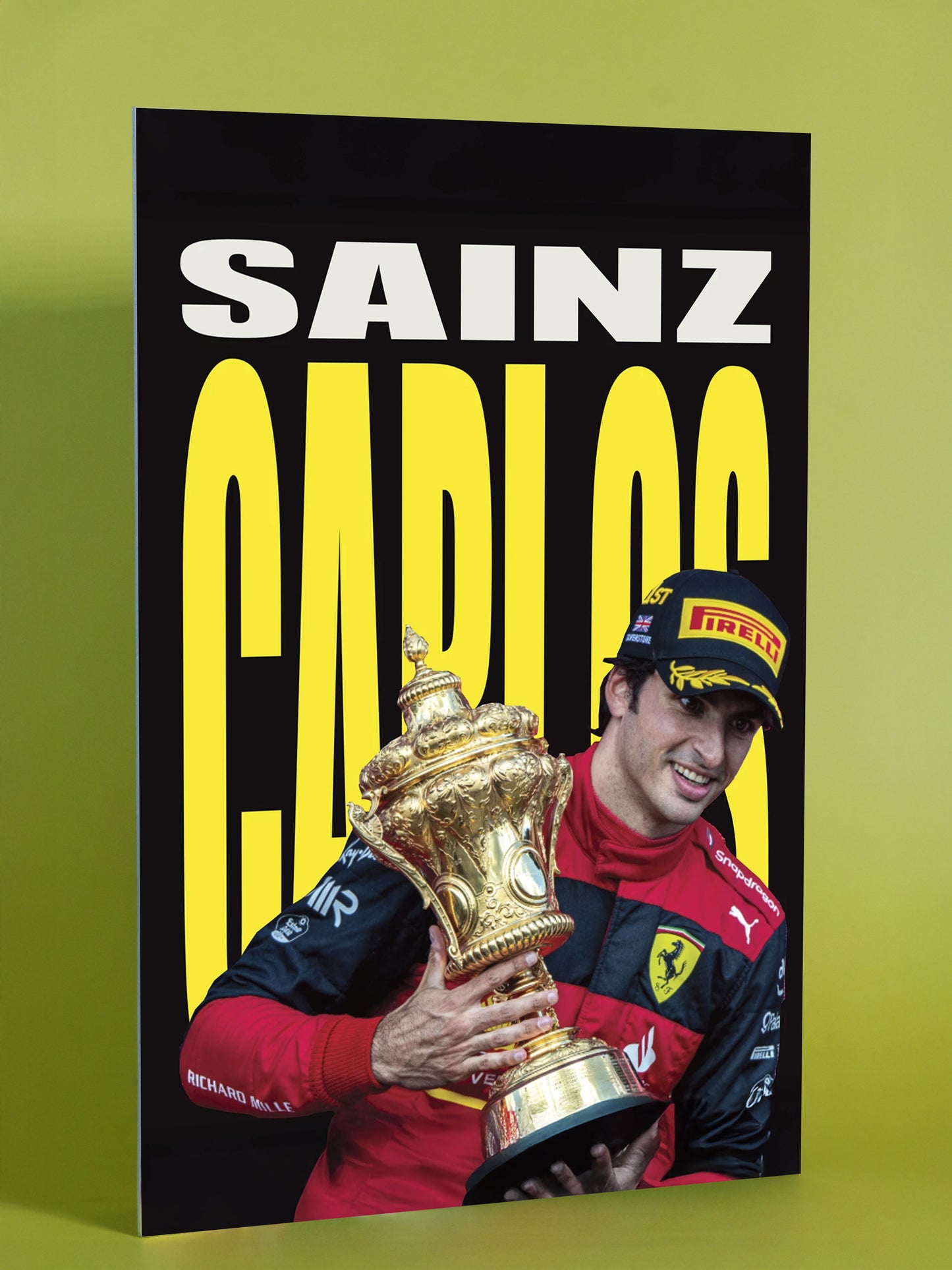 Carlos Sainz Ferrari Winner Poster – Formula 1 Trophy