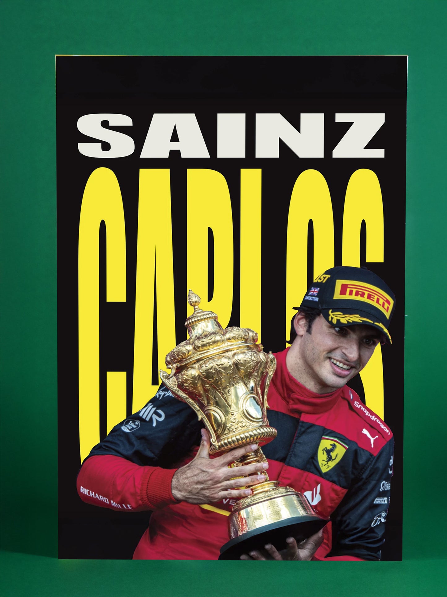 Carlos Sainz Ferrari Winner Poster – Formula 1 Trophy