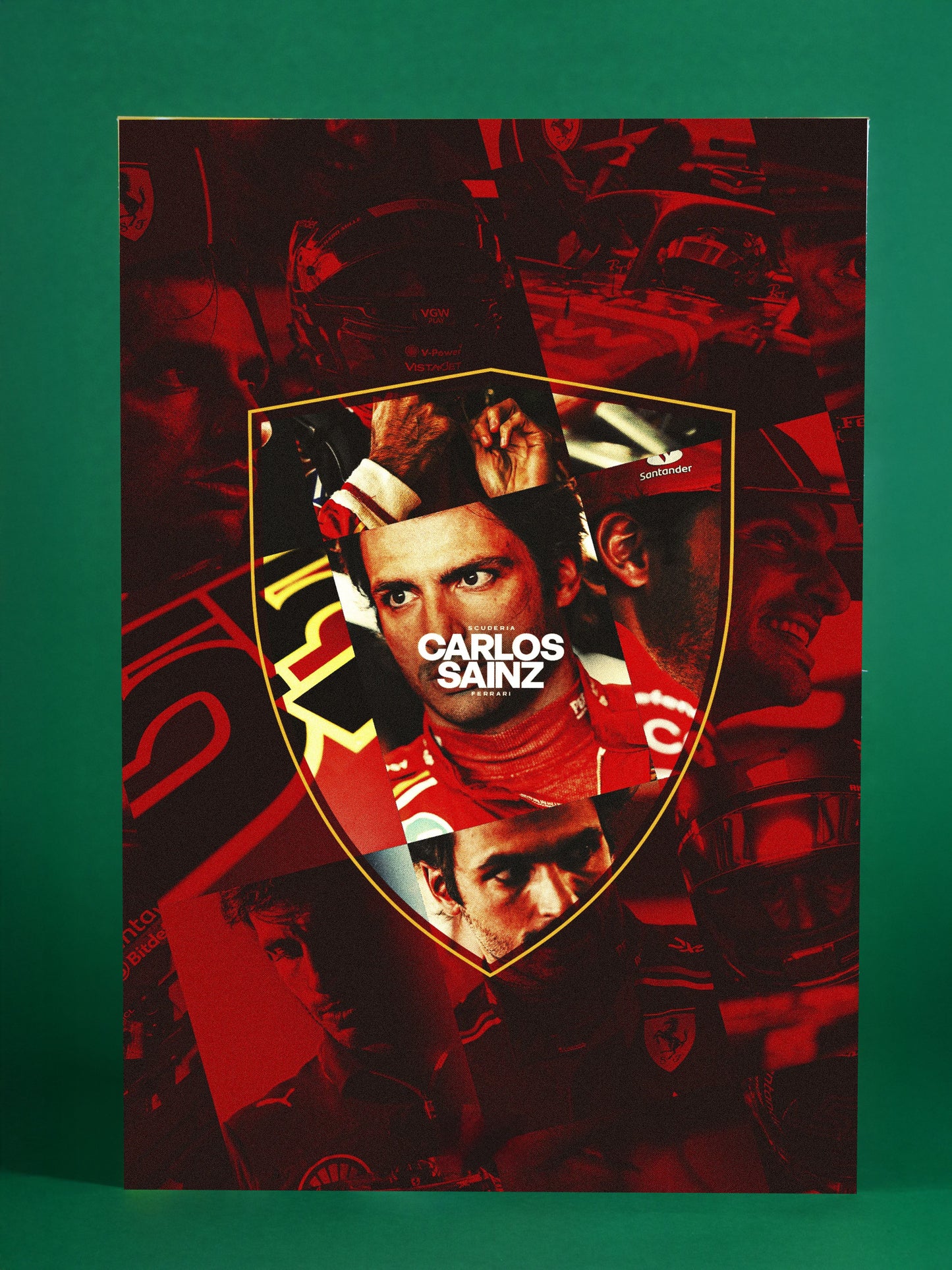 Carlos Sainz - Scuderia Ferrari Driver Collage Poster