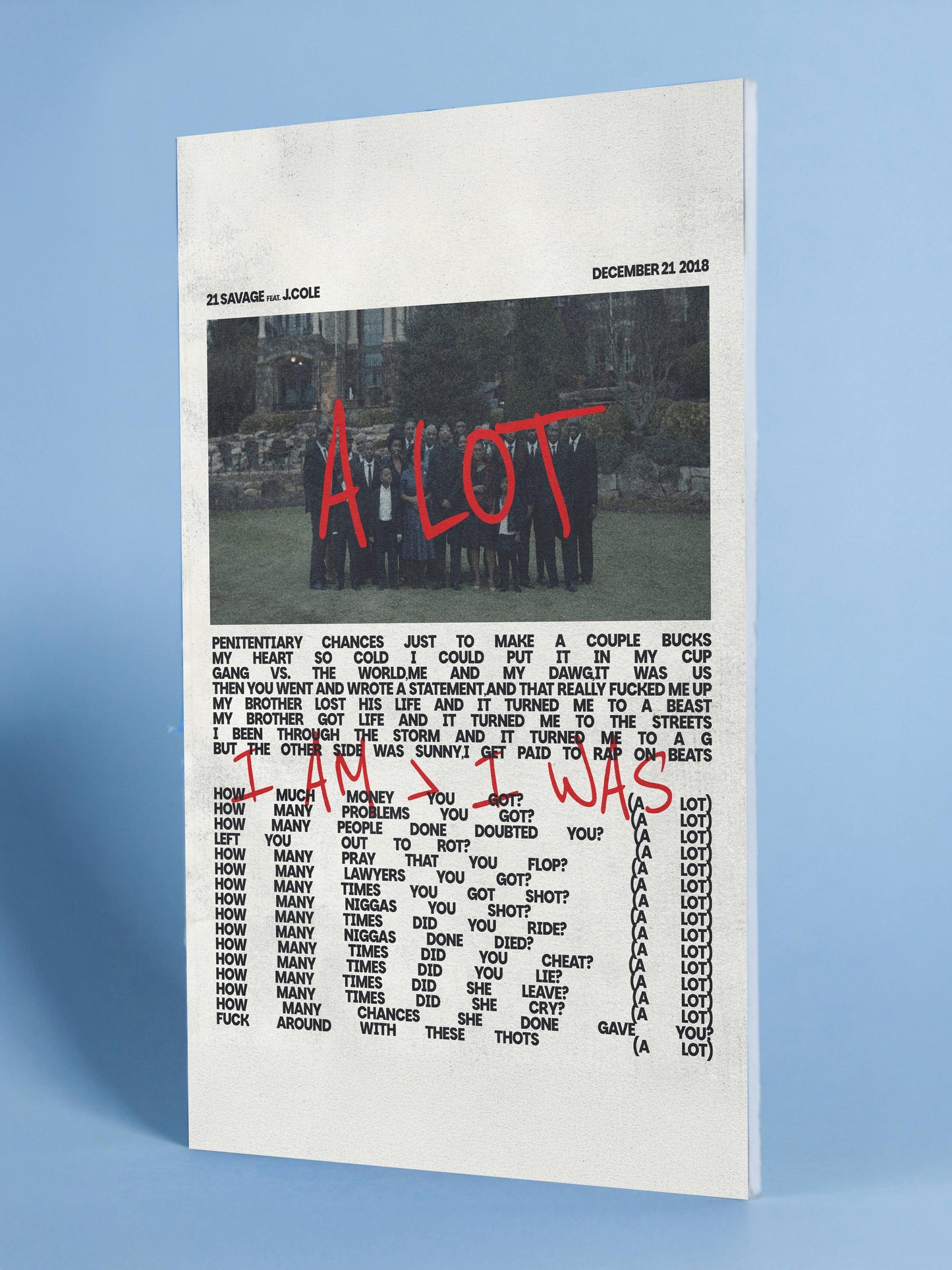 A Lot Minimalist Rap Art Poster