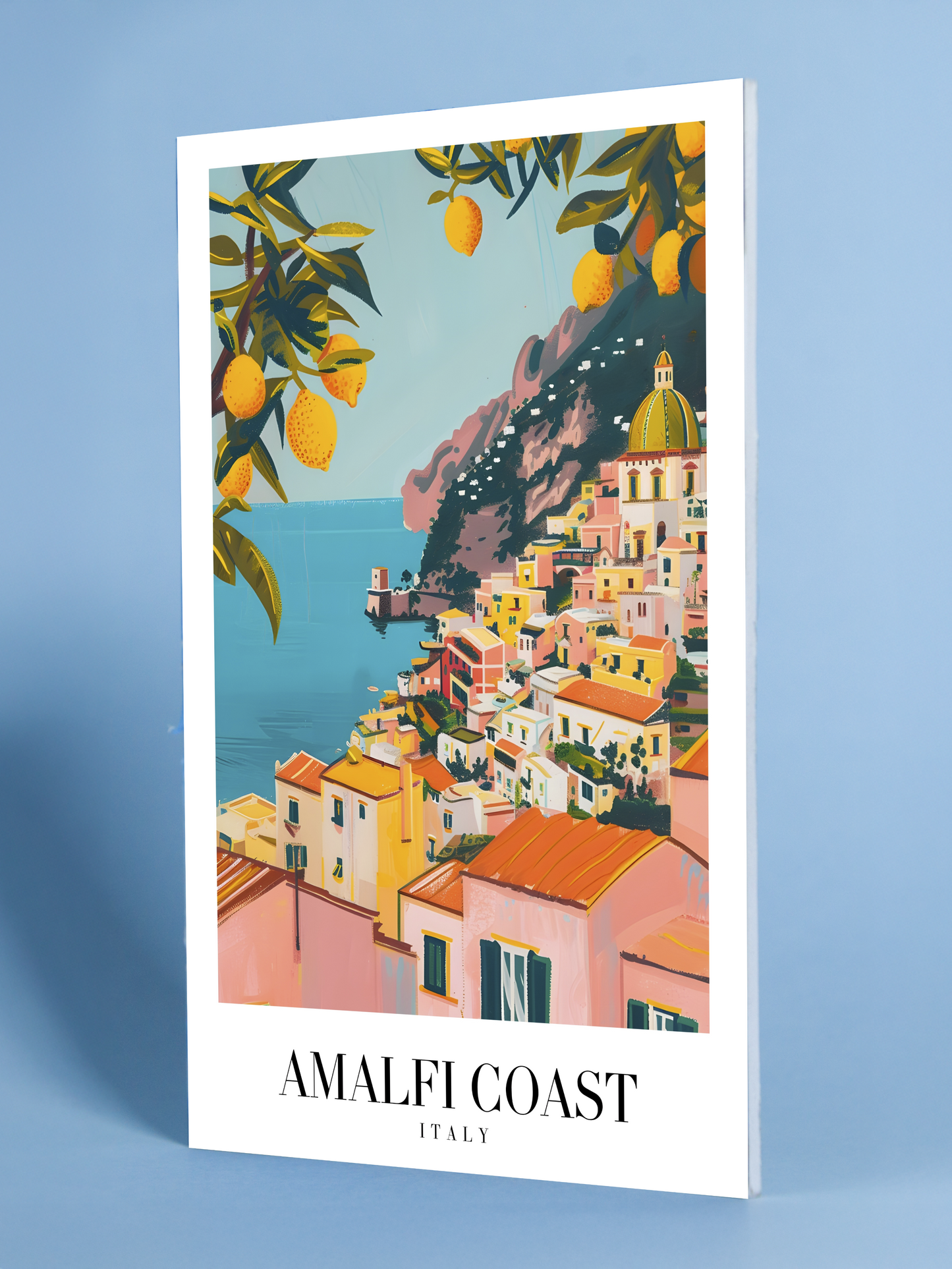 Amalfi Coast Italy Art Print – Mediterranean Seaside Poster