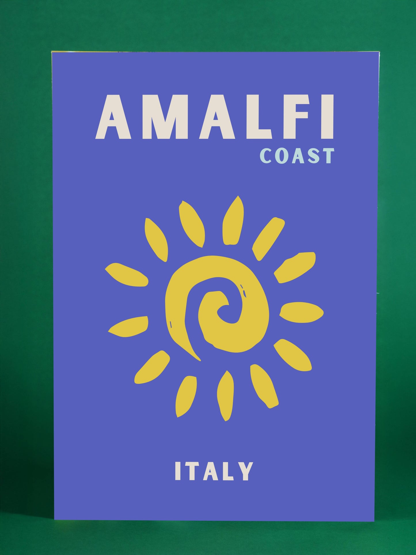 Amalfi Coast Italy Poster – Vibrant Sun Design
