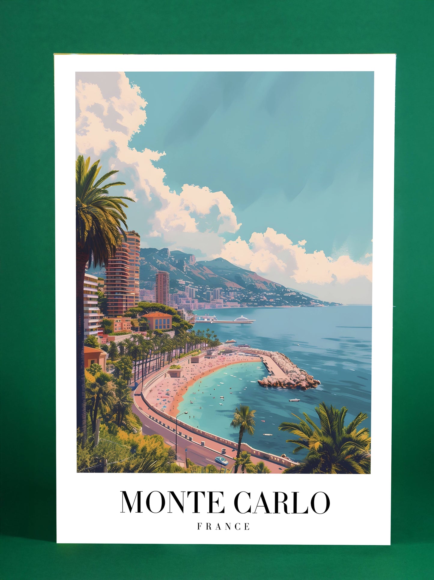 Monte Carlo Poster – Chic Riviera Coastline