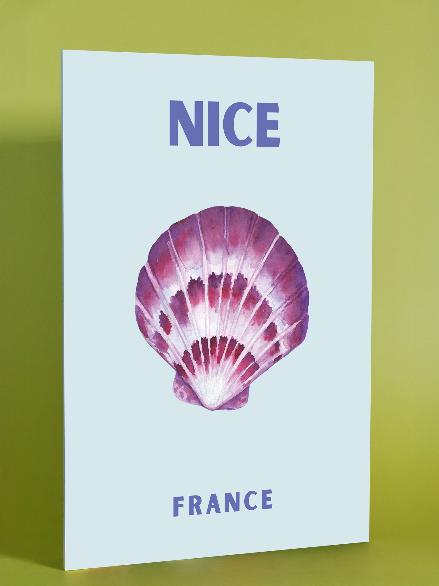 Nice France Seashell Print – Elegant Coastal Wall Art