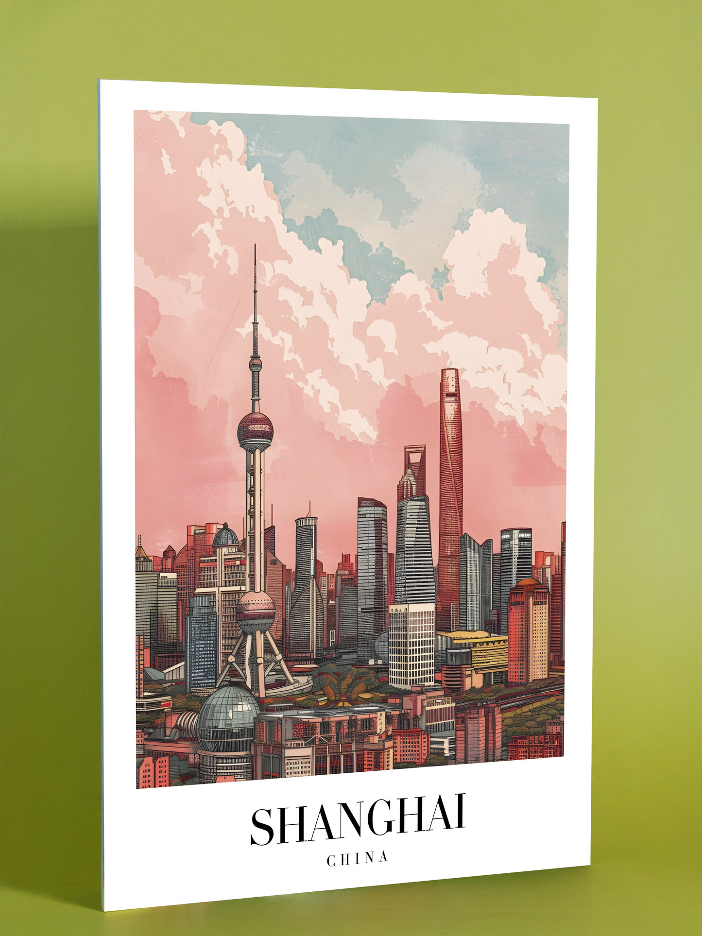 Shanghai China Modern Skyline Poster