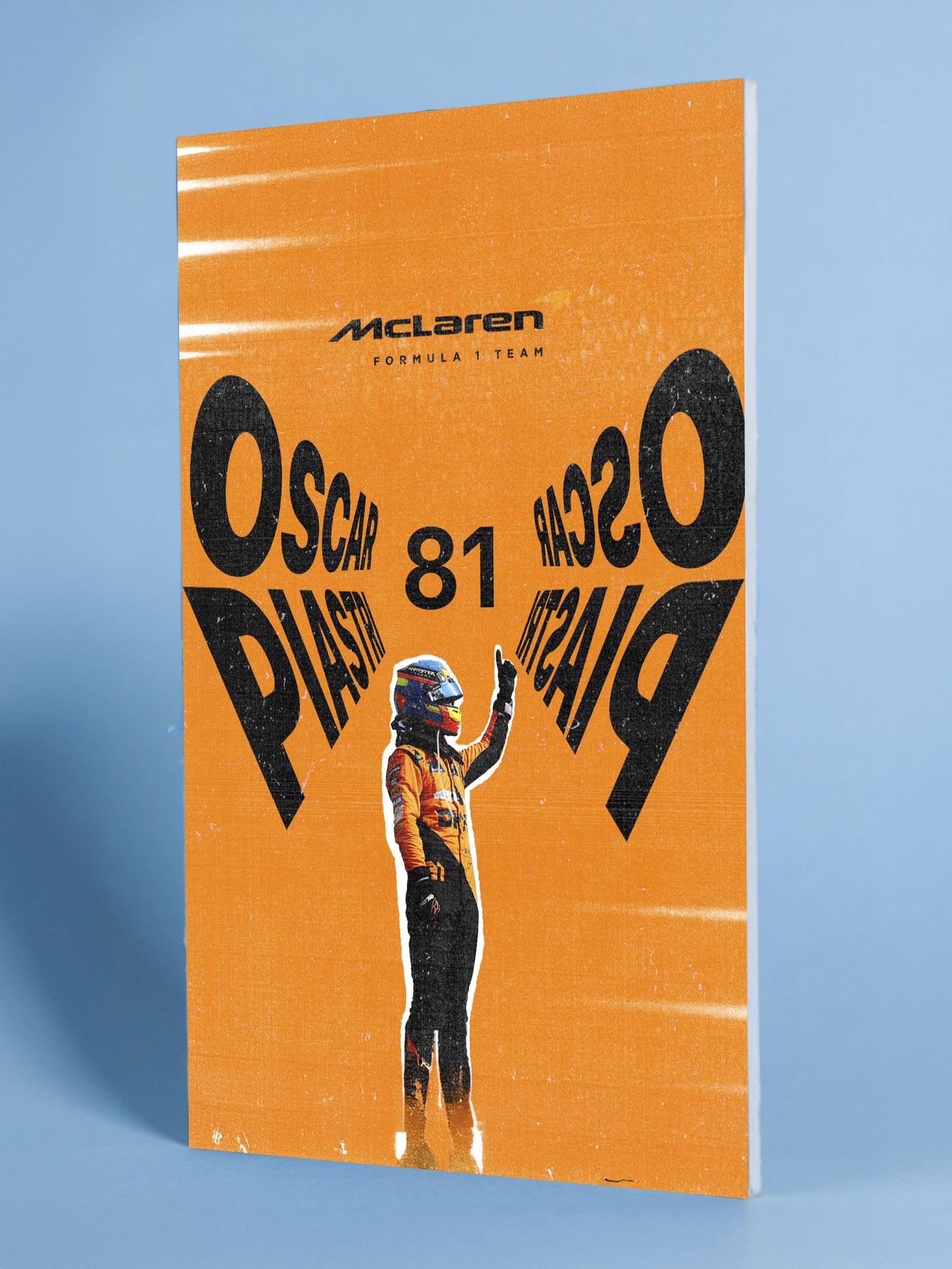 Oscar Piastri McLaren Poster – Retro Racing Edition