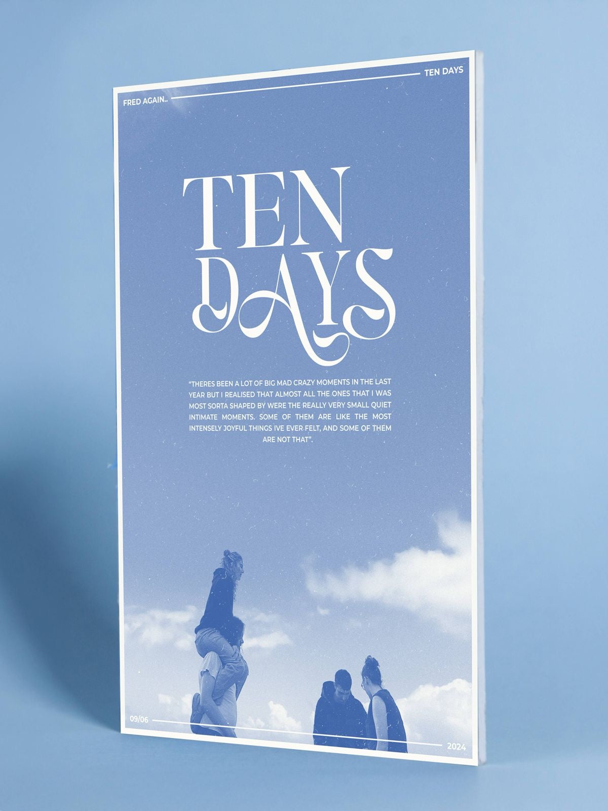 Ten Days” Minimalist Blue Poster