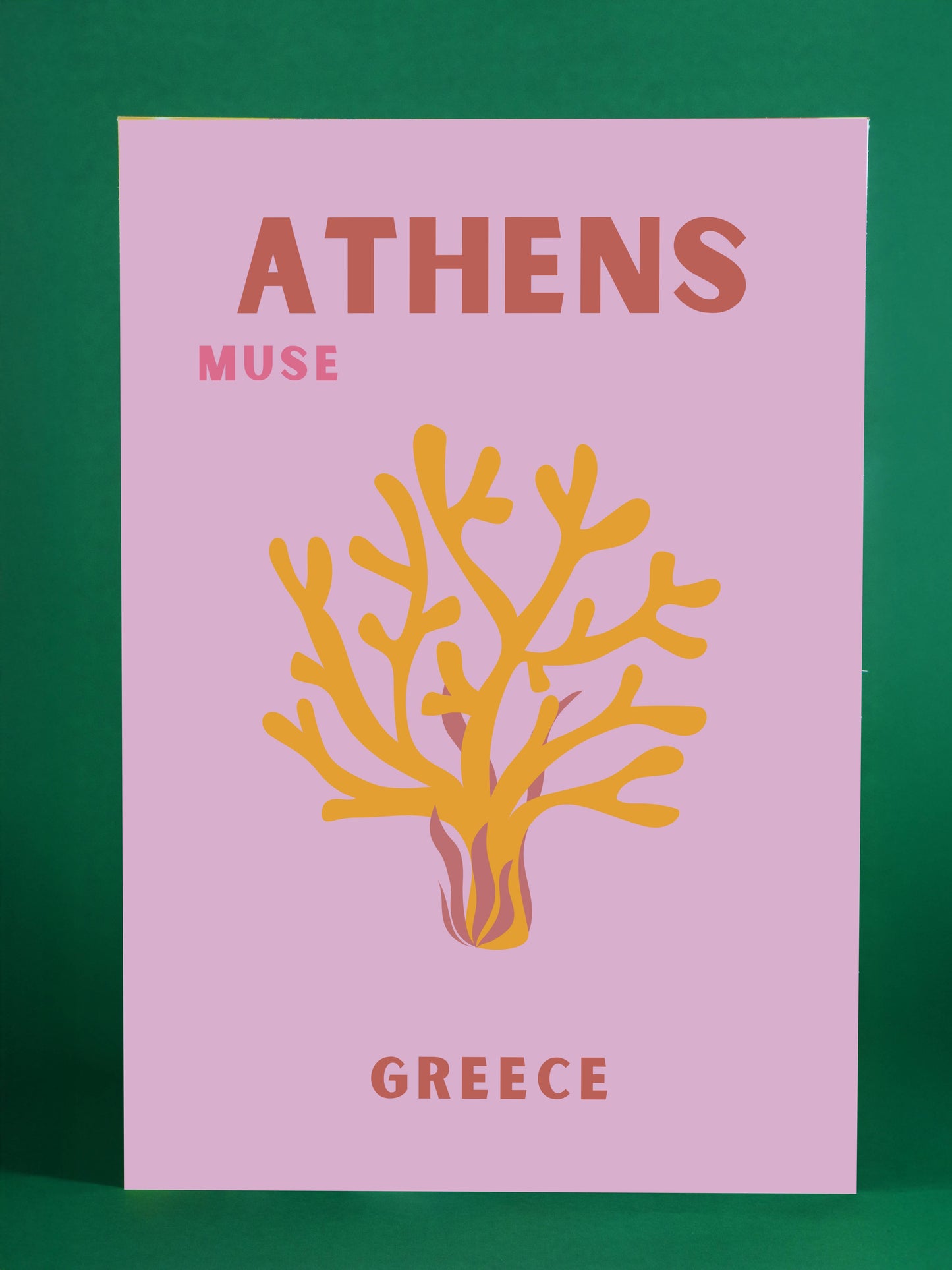 Athens Greece Muse Art Print – Modern Travel Poster
