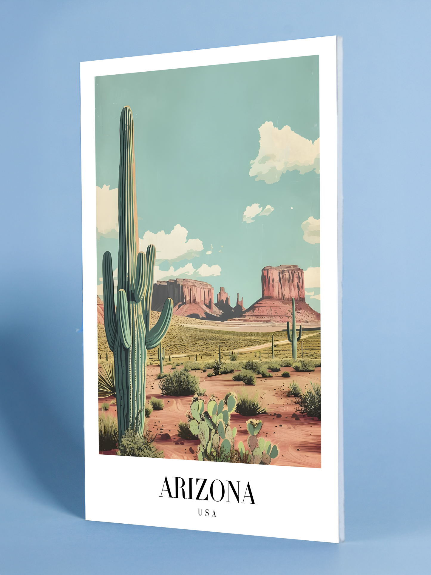 Arizona Desert Landscape Poster – Southwestern Scenic Wall Art