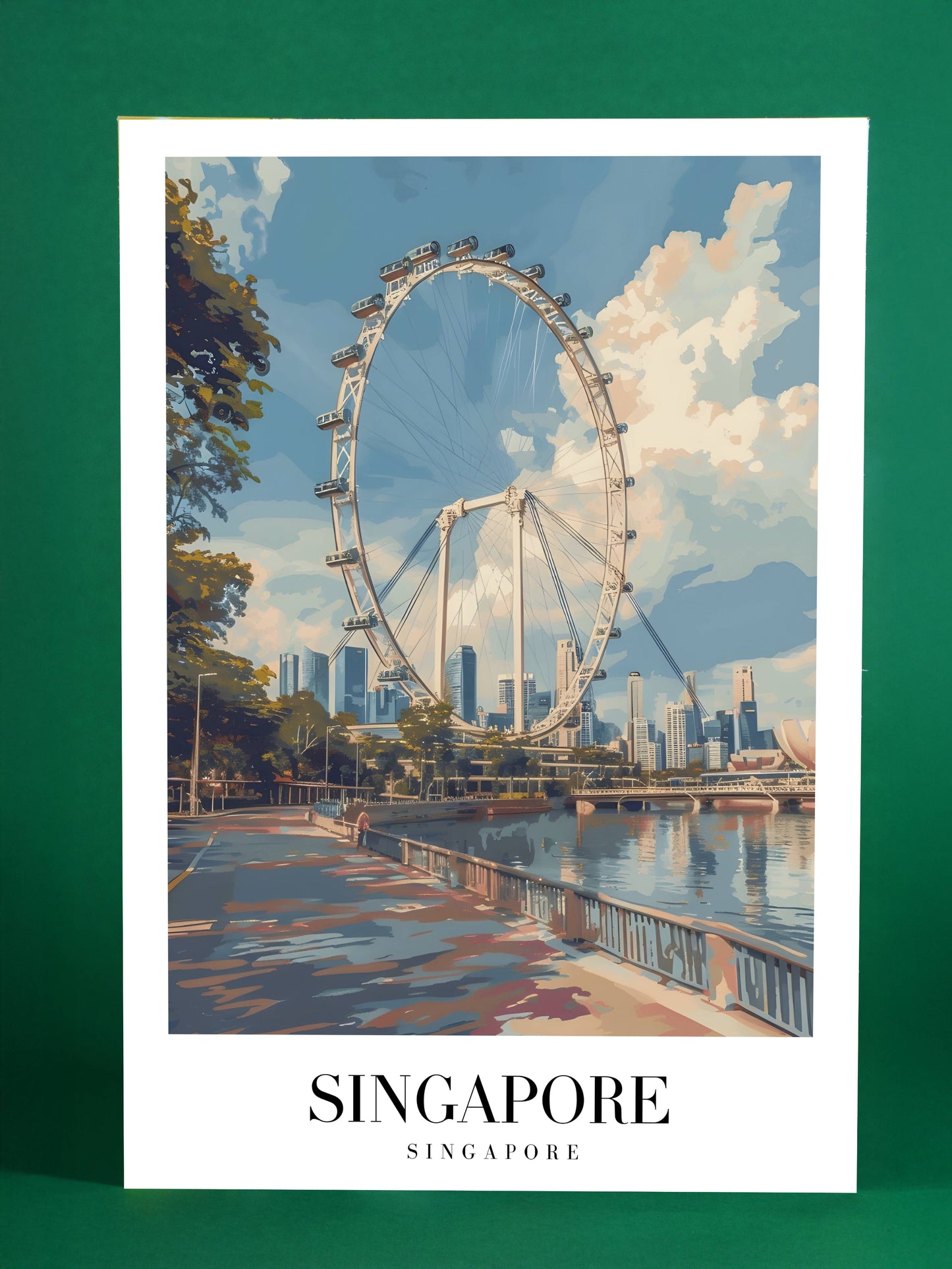 Singapore Poster – Skyline & the Iconic Singapore Flyer