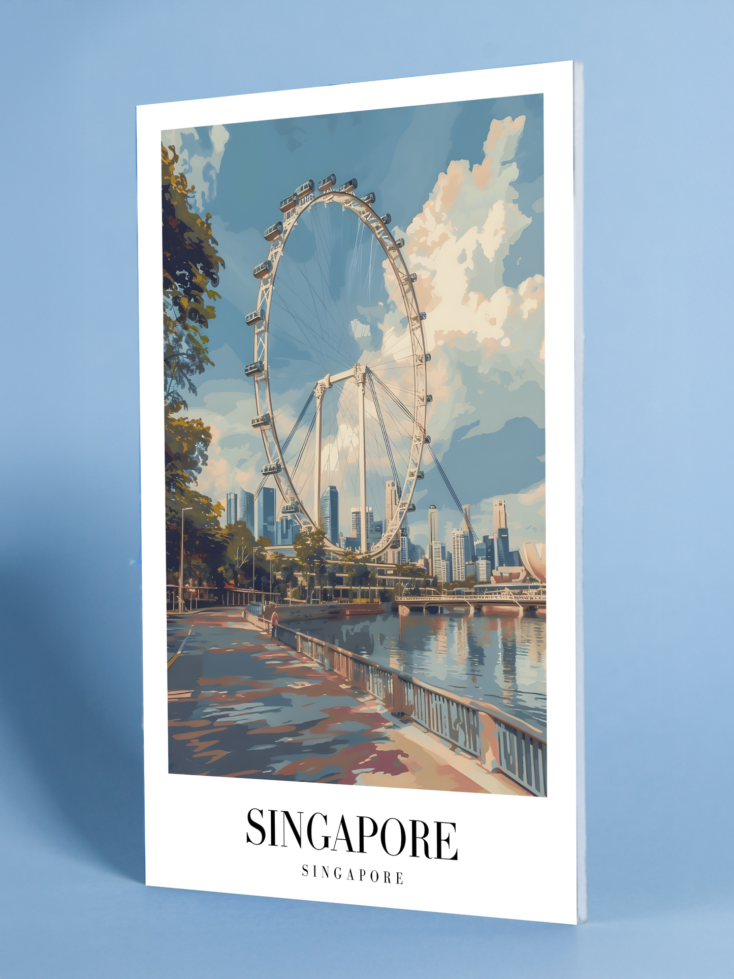 Singapore Poster – Skyline & the Iconic Singapore Flyer