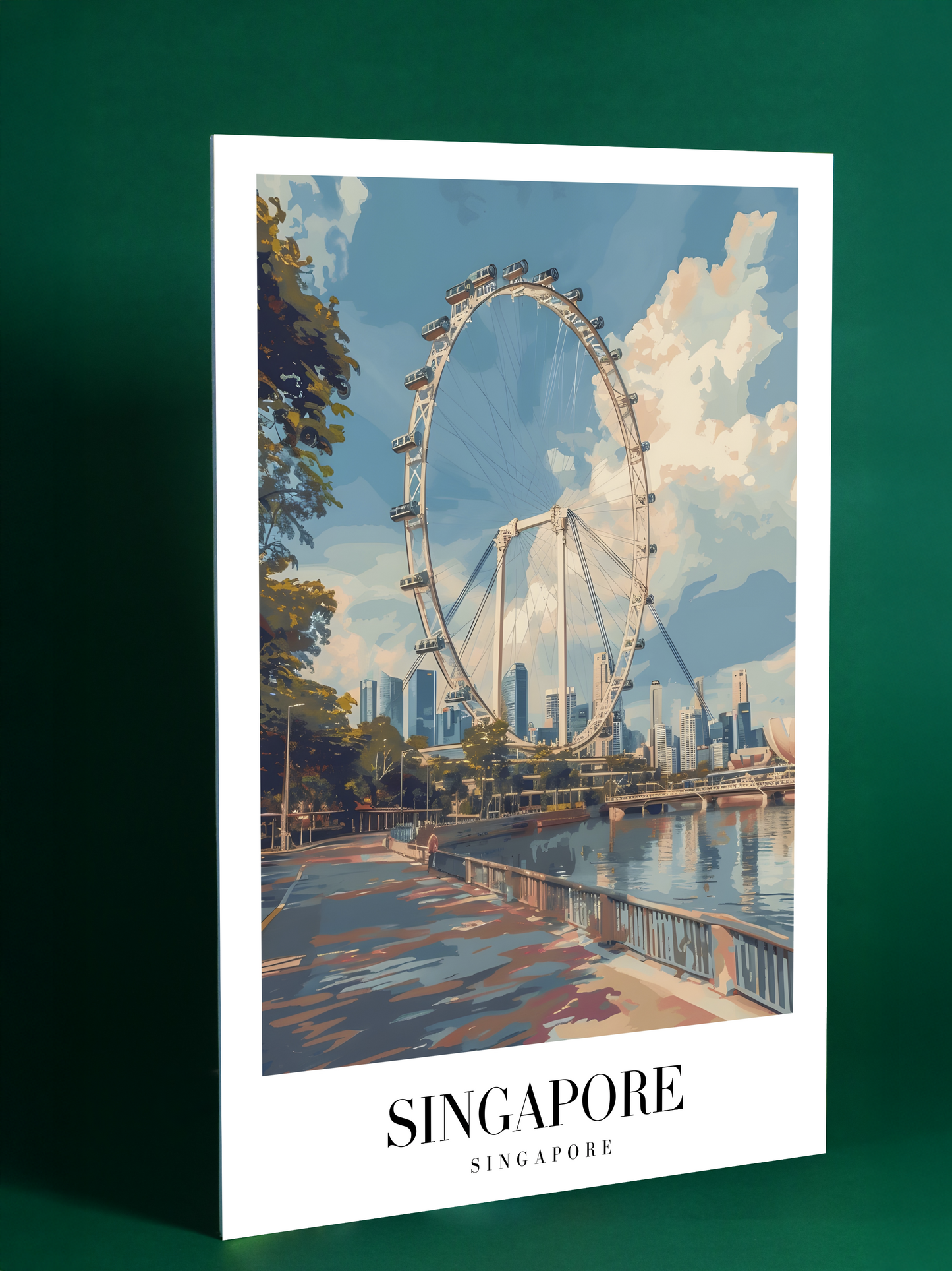 Singapore Poster – Skyline & the Iconic Singapore Flyer