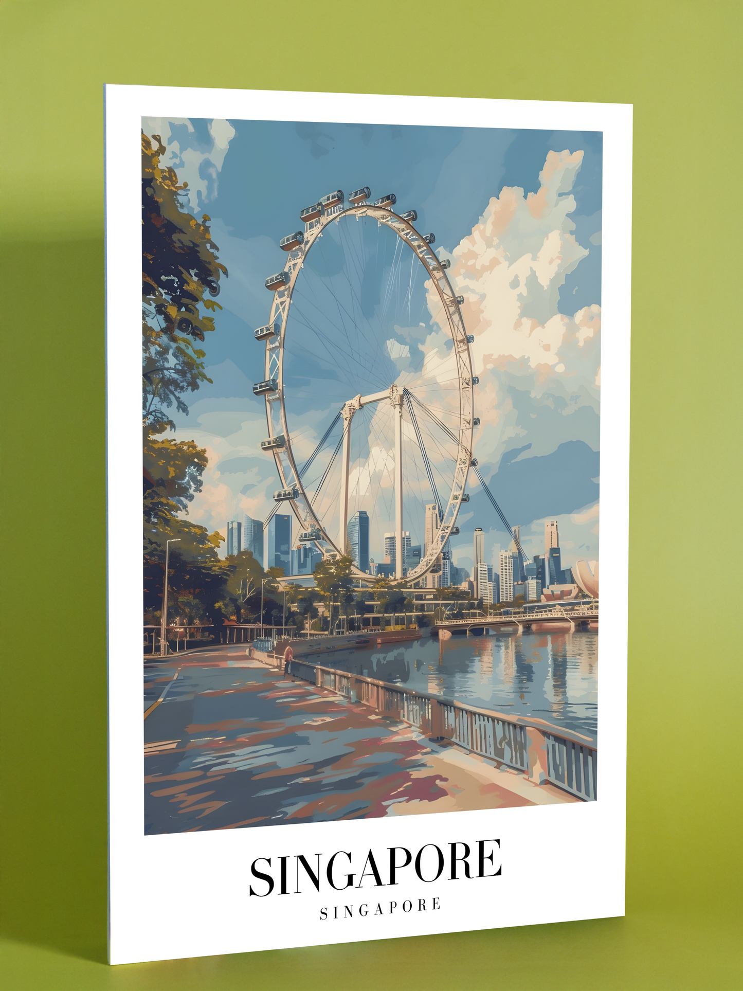 Singapore Poster – Skyline & the Iconic Singapore Flyer
