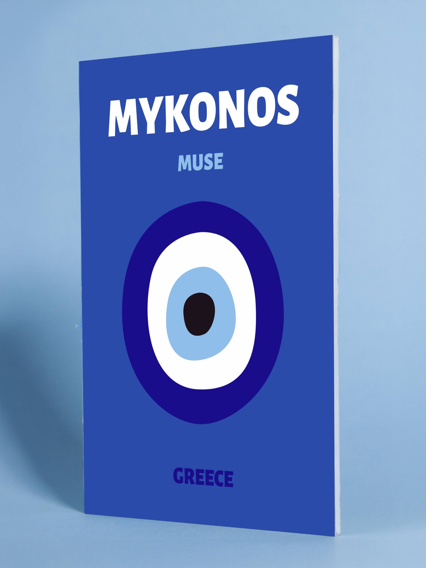 Mykonos Greece Evil Eye Poster – Mediterranean Wall Art