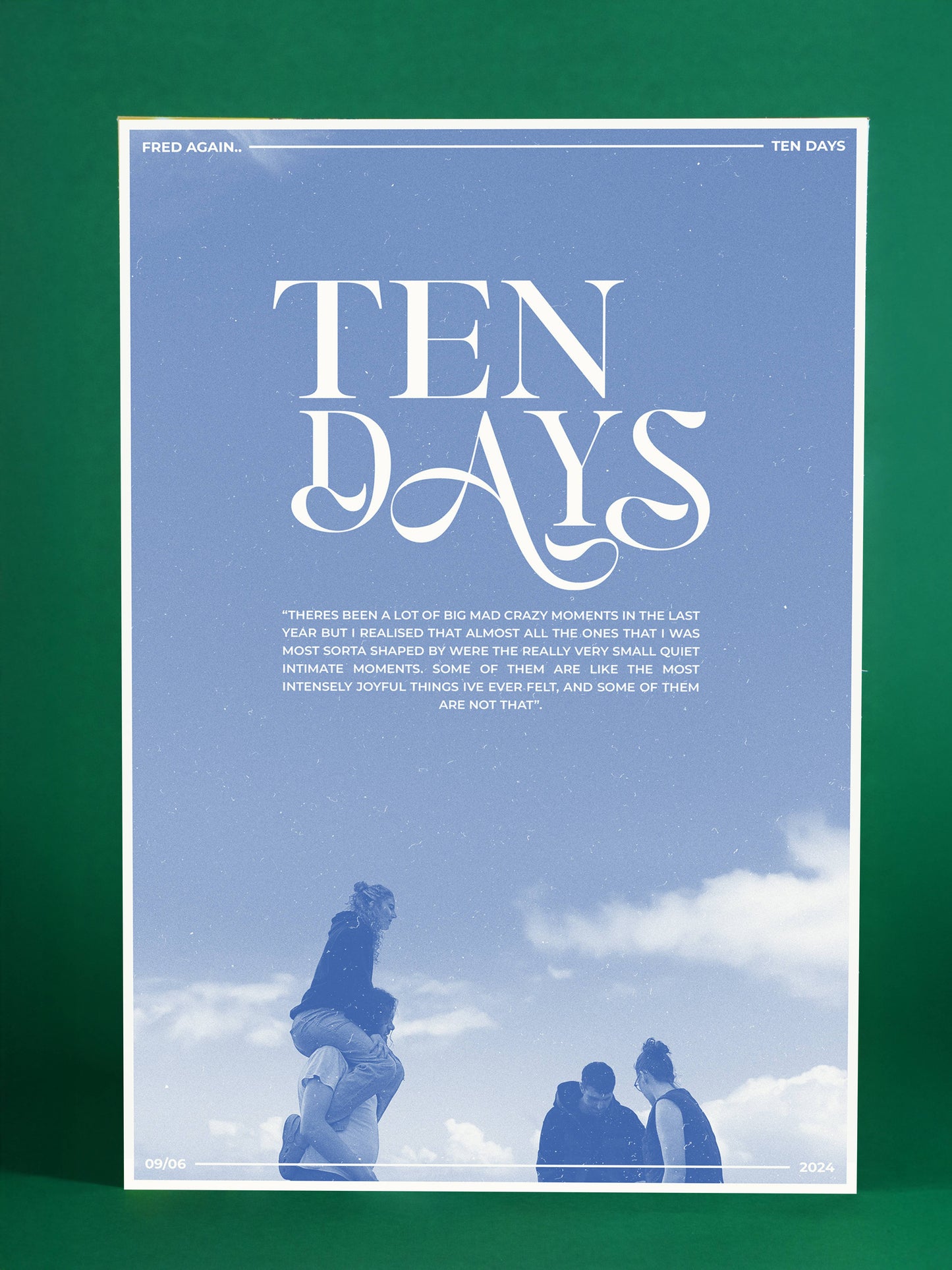 Ten Days” Minimalist Blue Poster