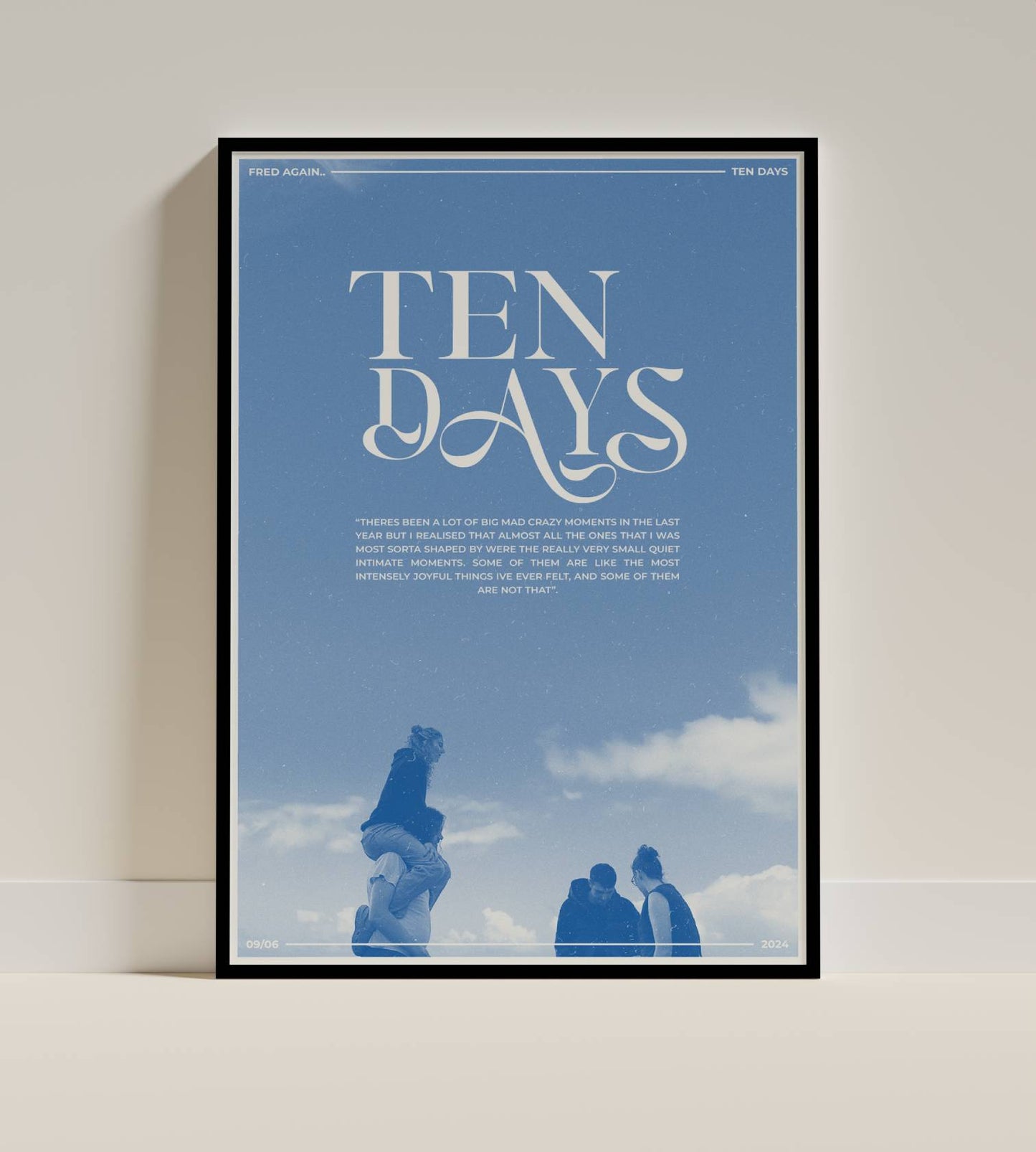 Ten Days” Minimalist Blue Poster