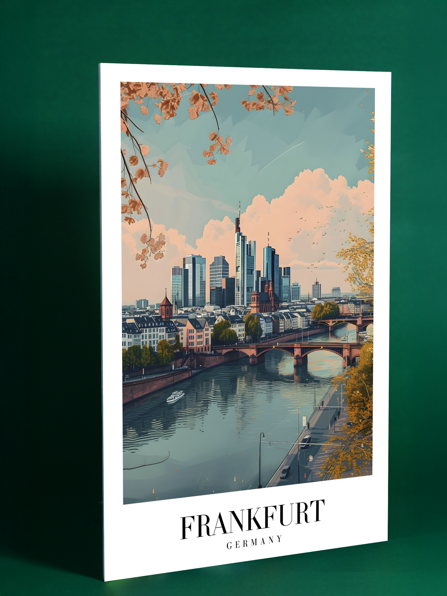 Frankfurt Cityscape Print – Modern Germany Urban Wall Art