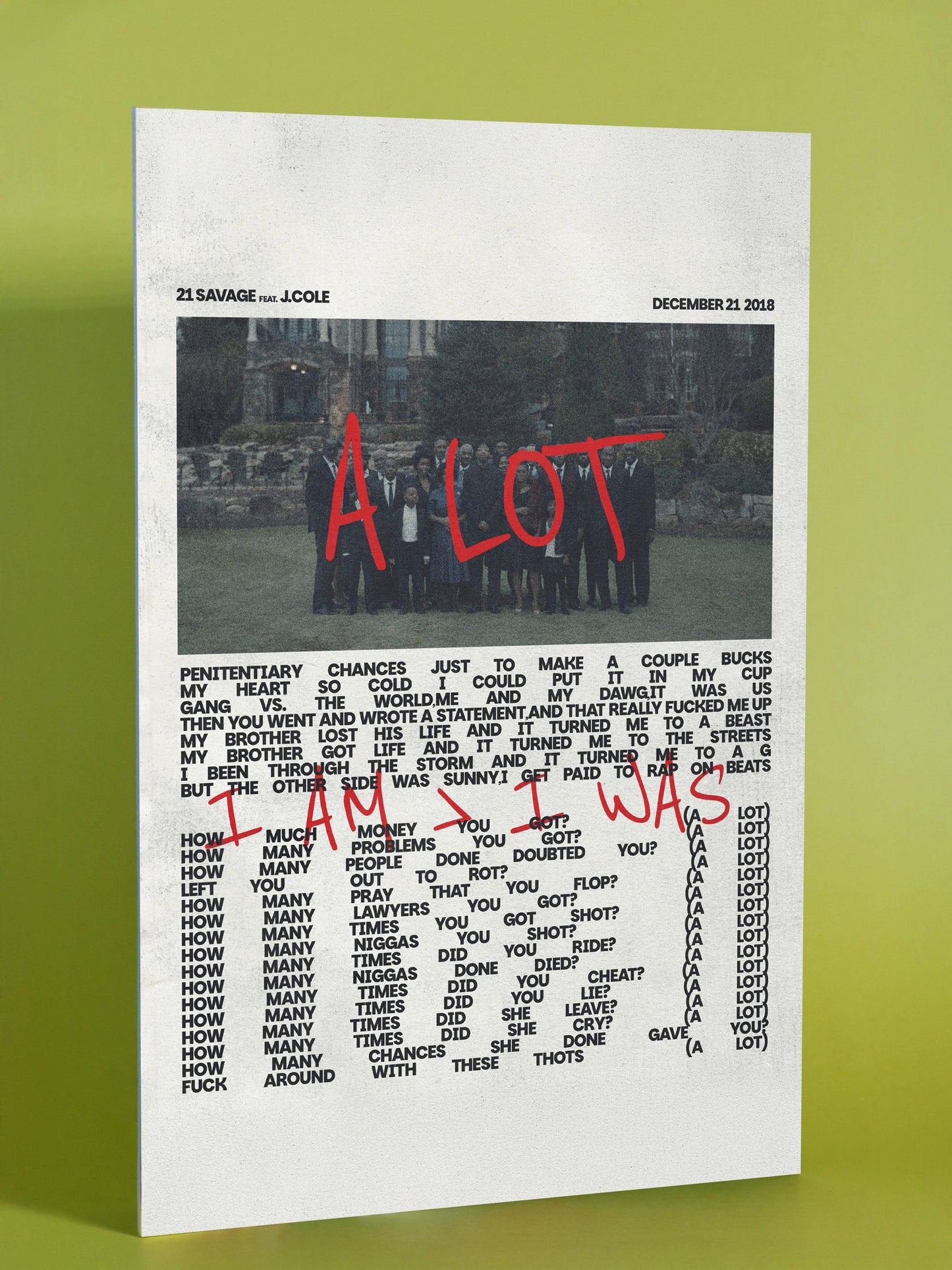 A Lot Minimalist Rap Art Poster