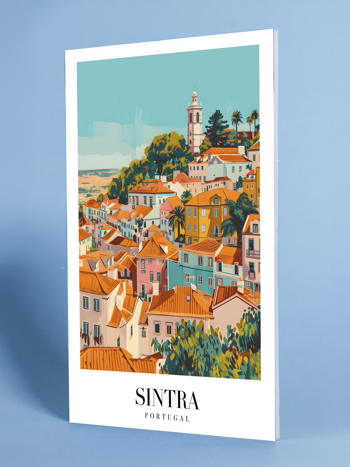 Sintra Portugal Art Print – Vibrant European Townscape Poster