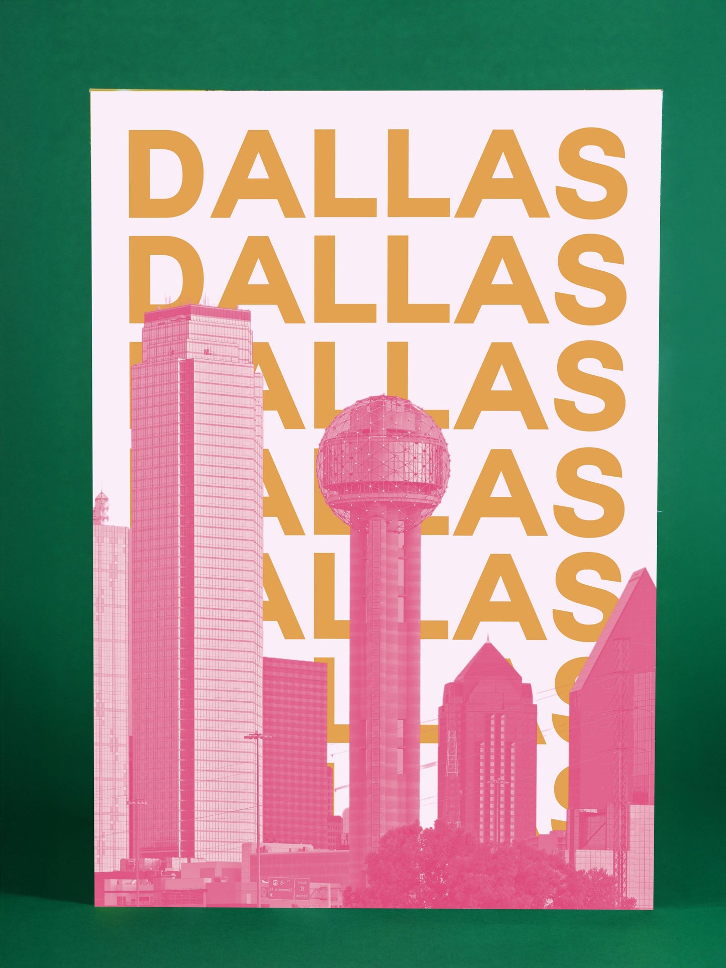 Dallas Texas Poster – Skyline Art Print, Modern Cityscape Wall Decor