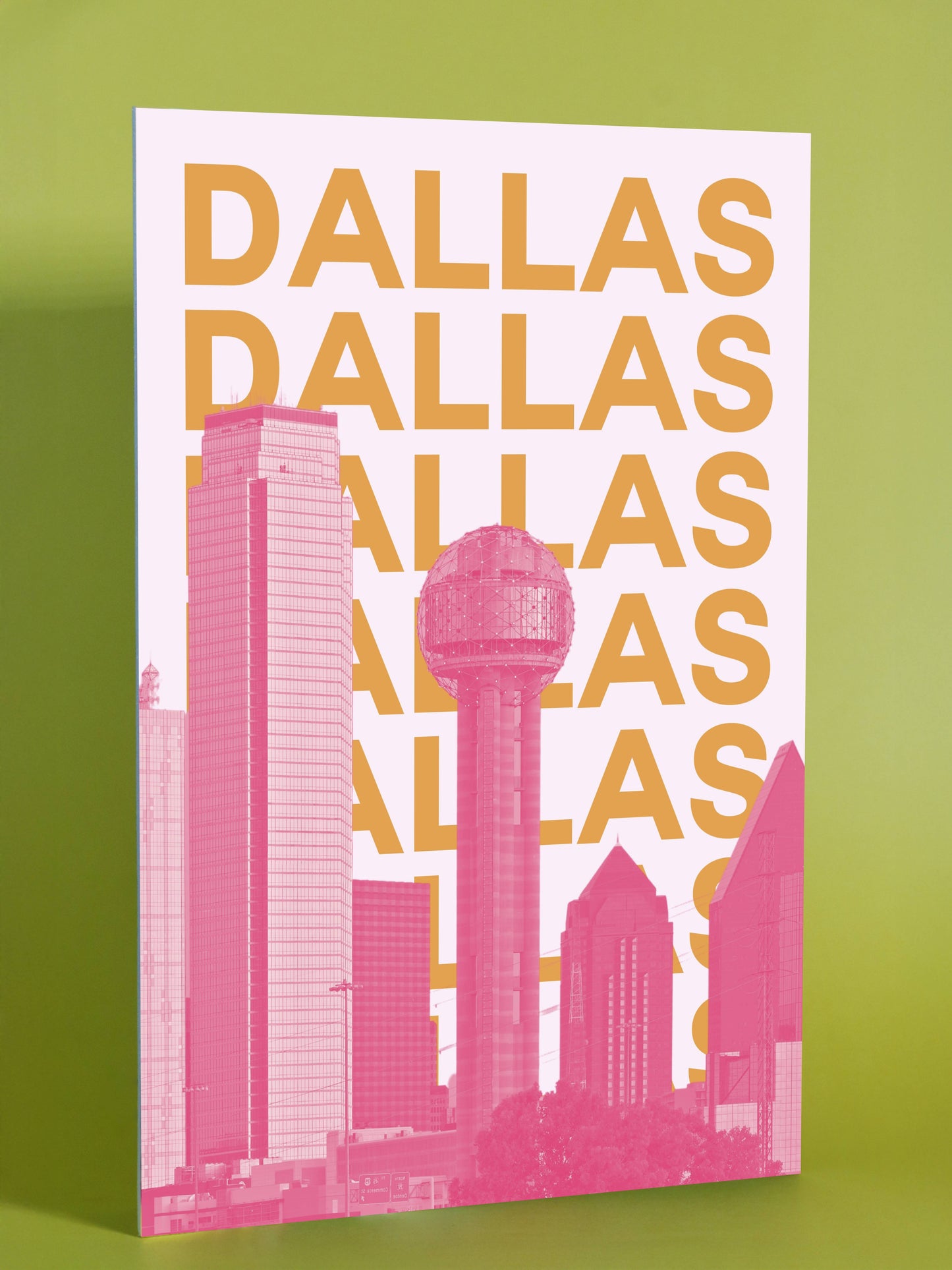 Dallas Texas Poster – Skyline Art Print, Modern Cityscape Wall Decor