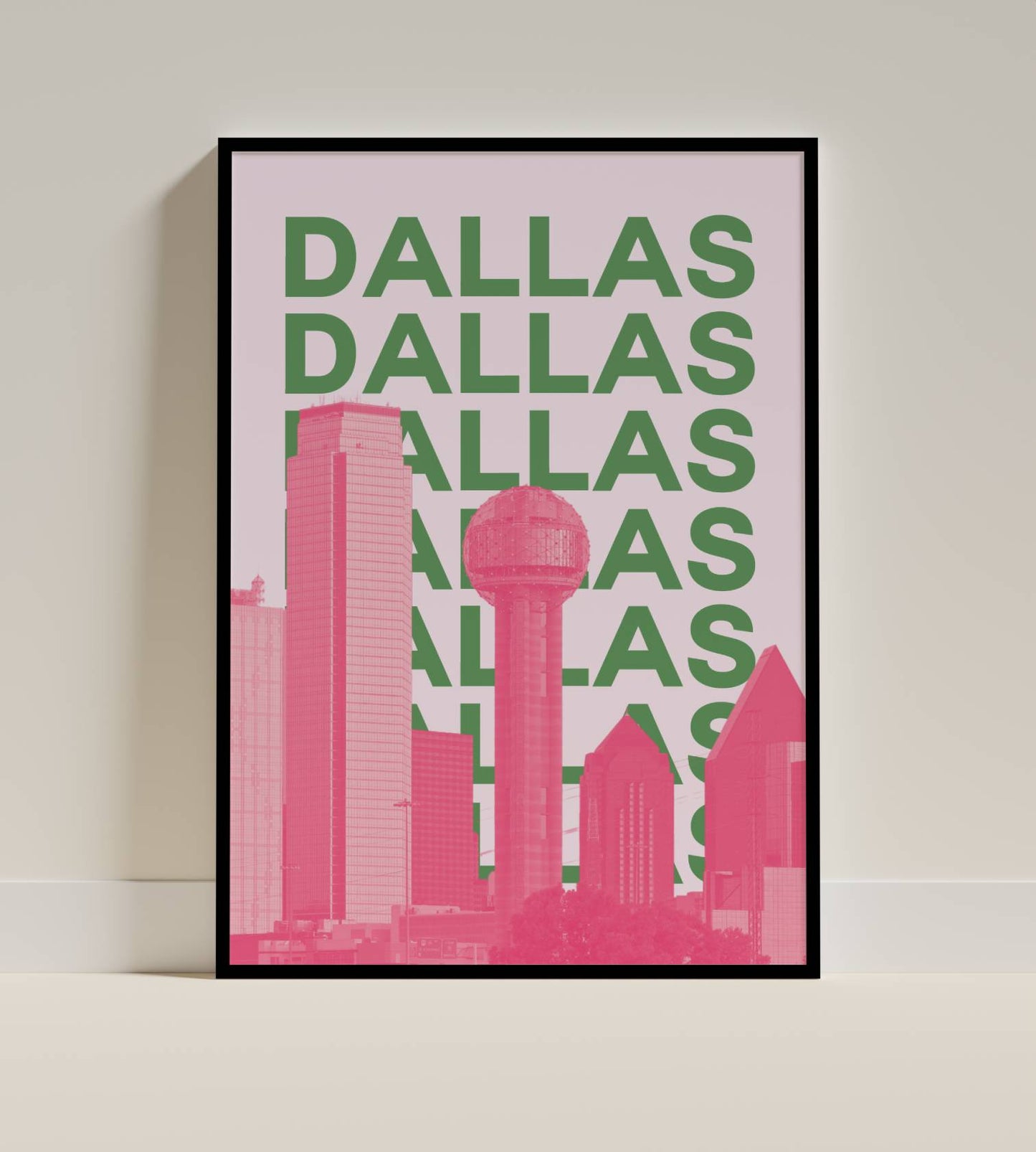Dallas City Skyline Modern Wall Art