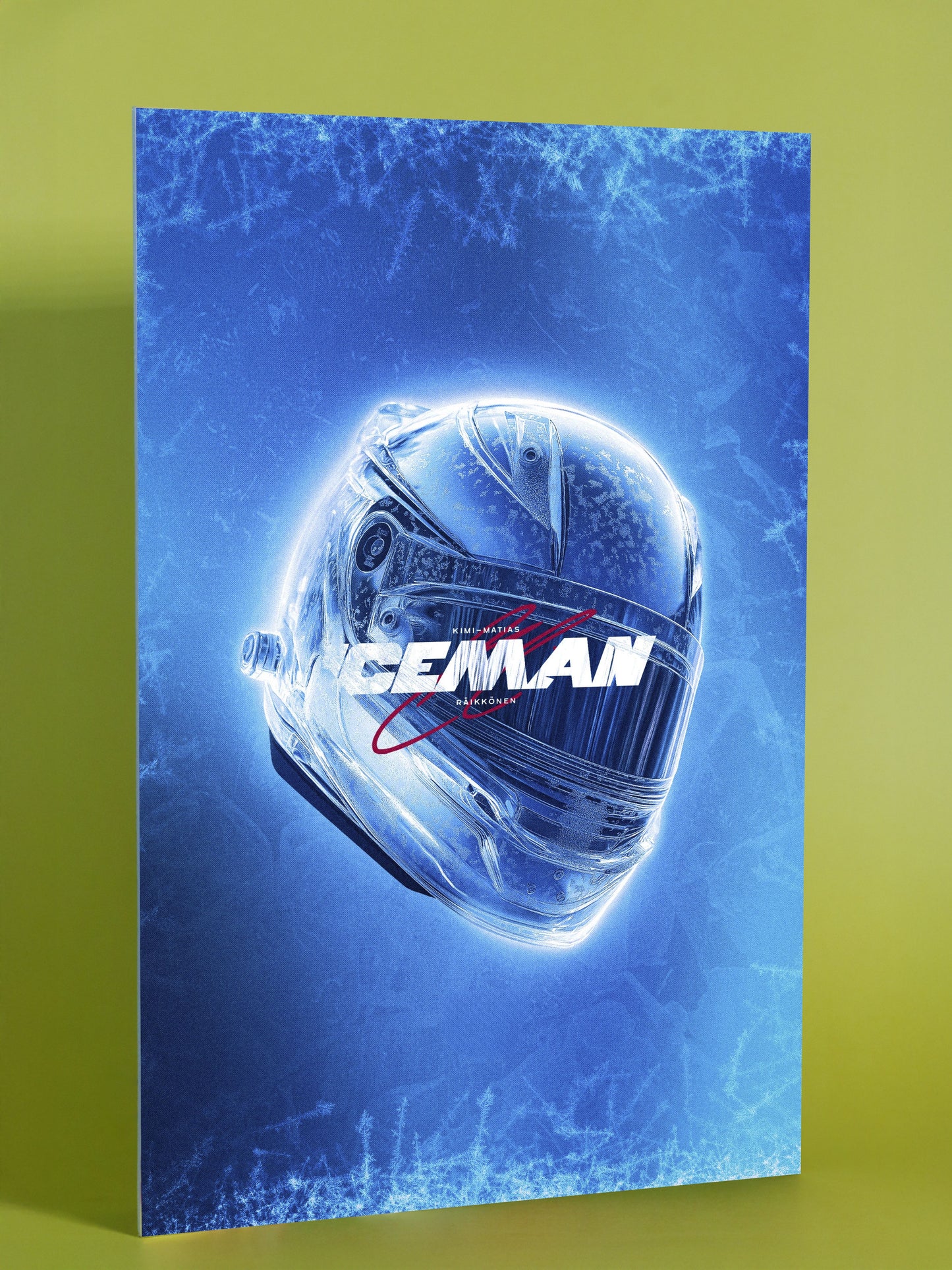 Kimi Räikkönen “Iceman” F1 Helmet Art Poster