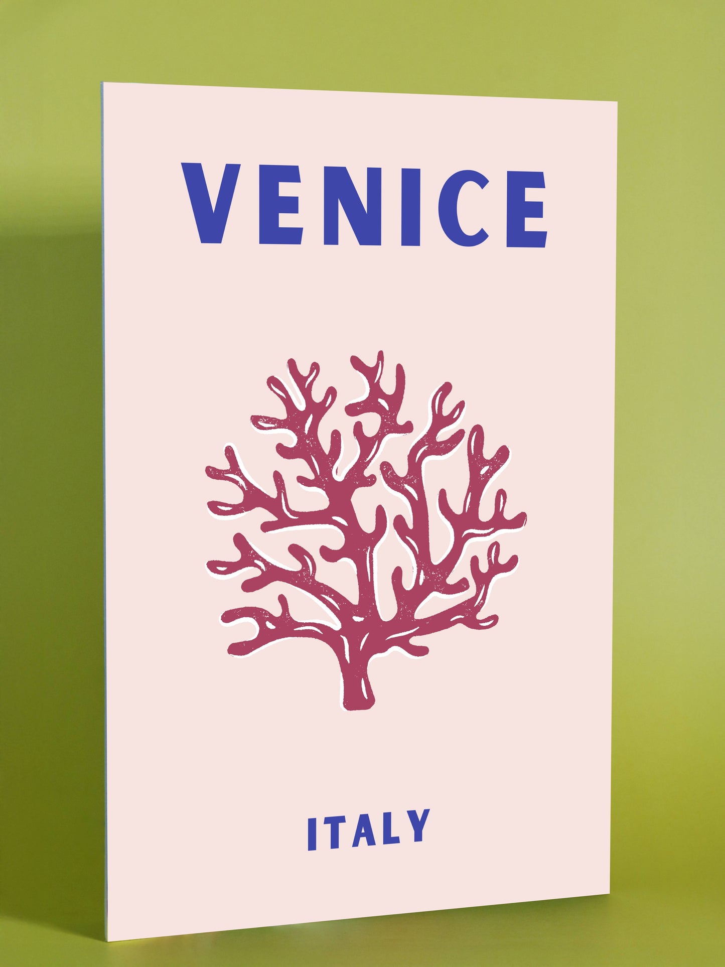 Venice Italy Poster – Artistic Coral Illustration