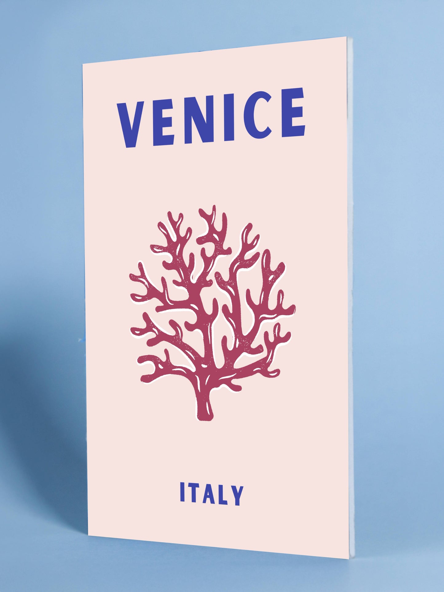 Venice Italy Poster – Artistic Coral Illustration