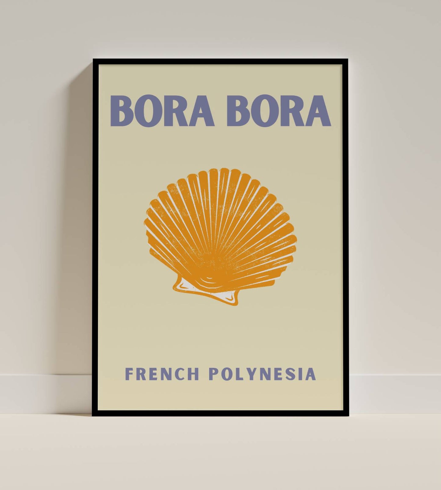Bora Bora French Polynesia Vintage Shell Poster