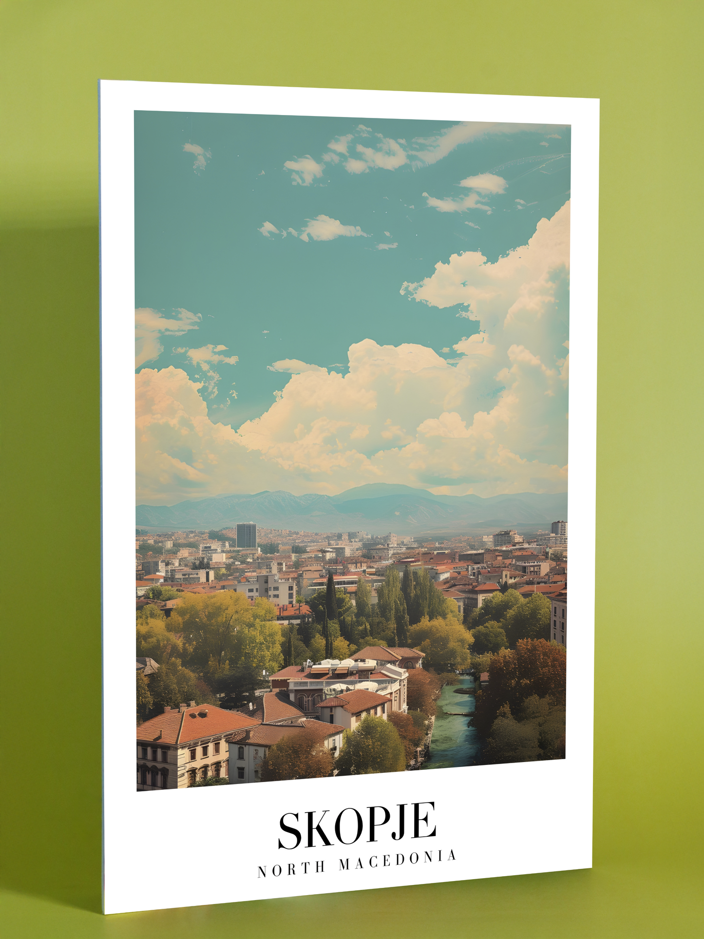 Skopje, North Macedonia – Scenic City View Poster