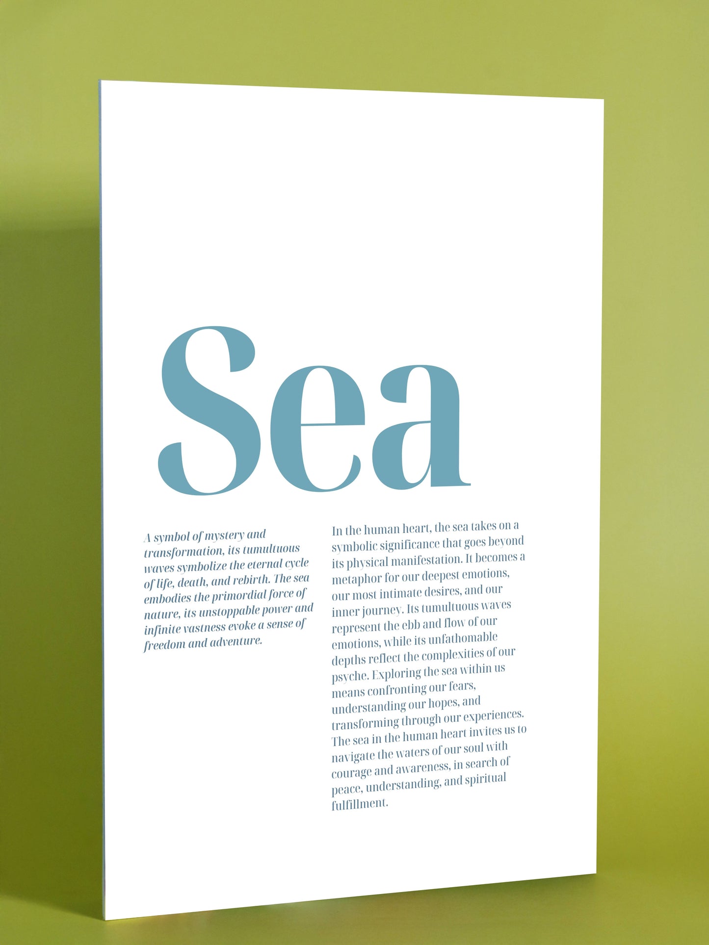 Sea Symbolism Art Print – Inspirational Nature Quote