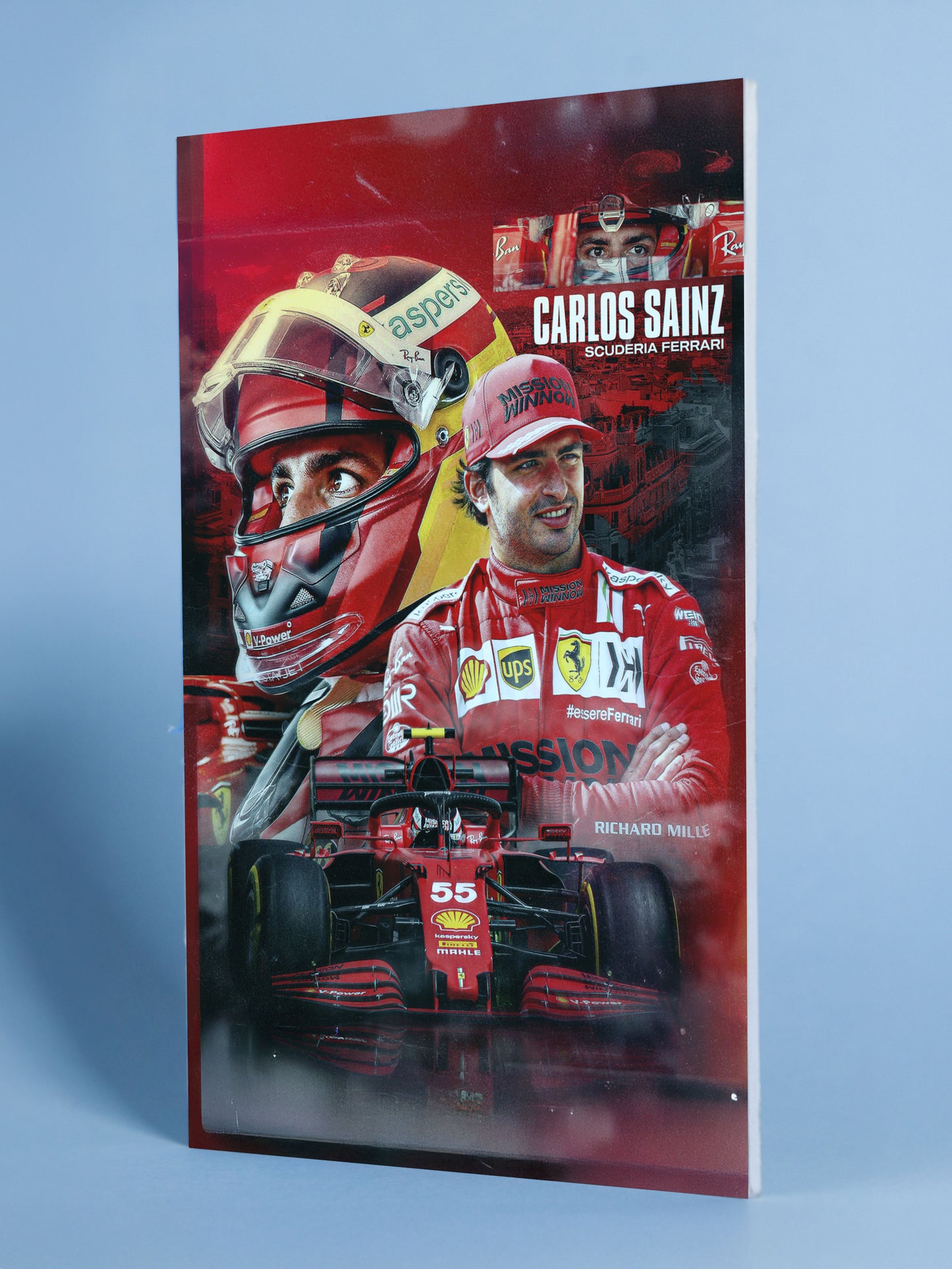 Carlos Sainz Ferrari F1 Team Poster