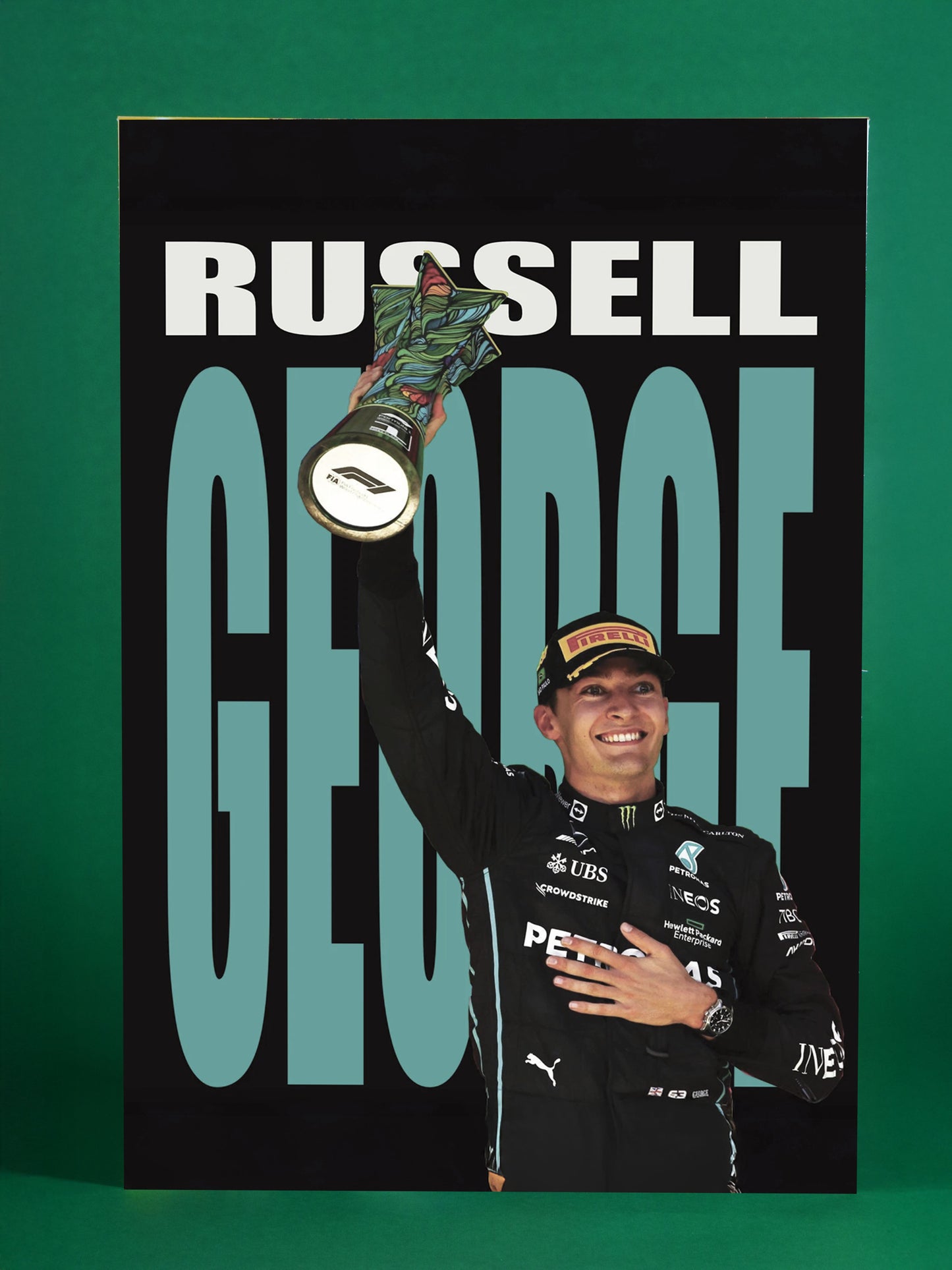 George Russell Formula 1 Victory Poster