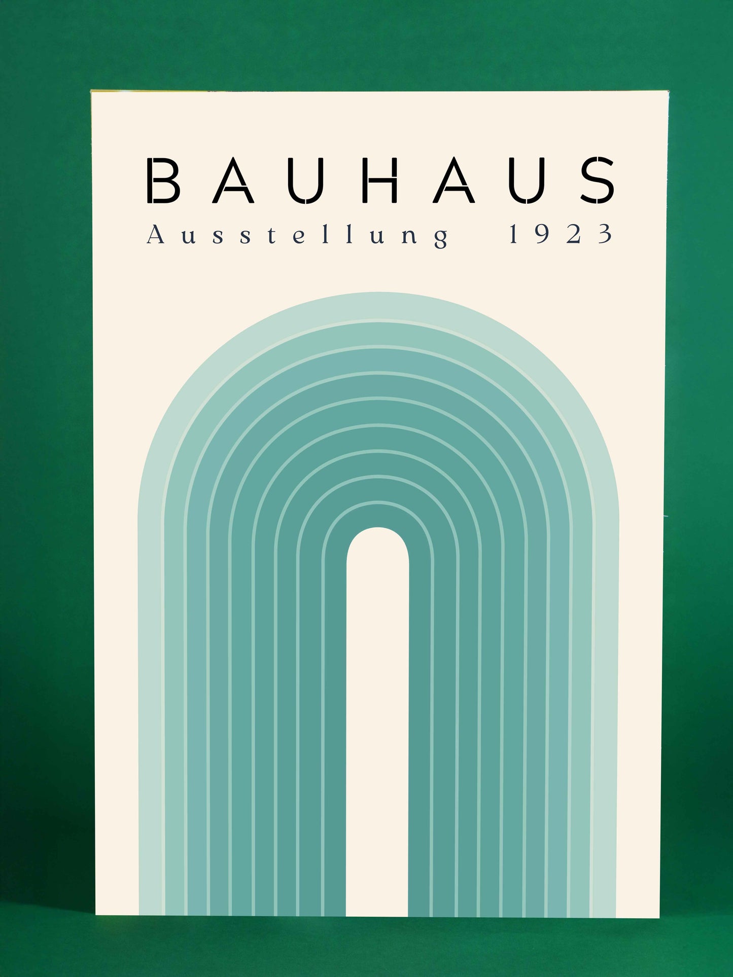 Bauhaus Poster – Teal Exhibition Arch (1923)