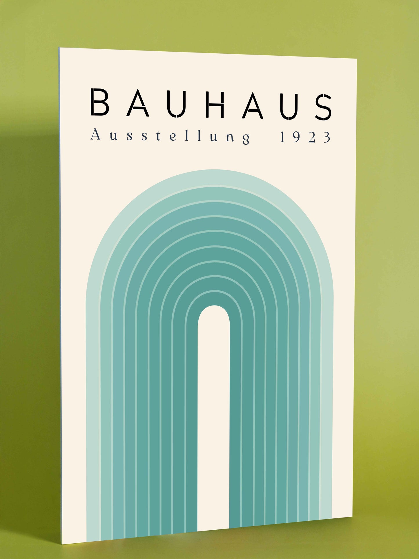 Bauhaus Poster – Teal Exhibition Arch (1923)