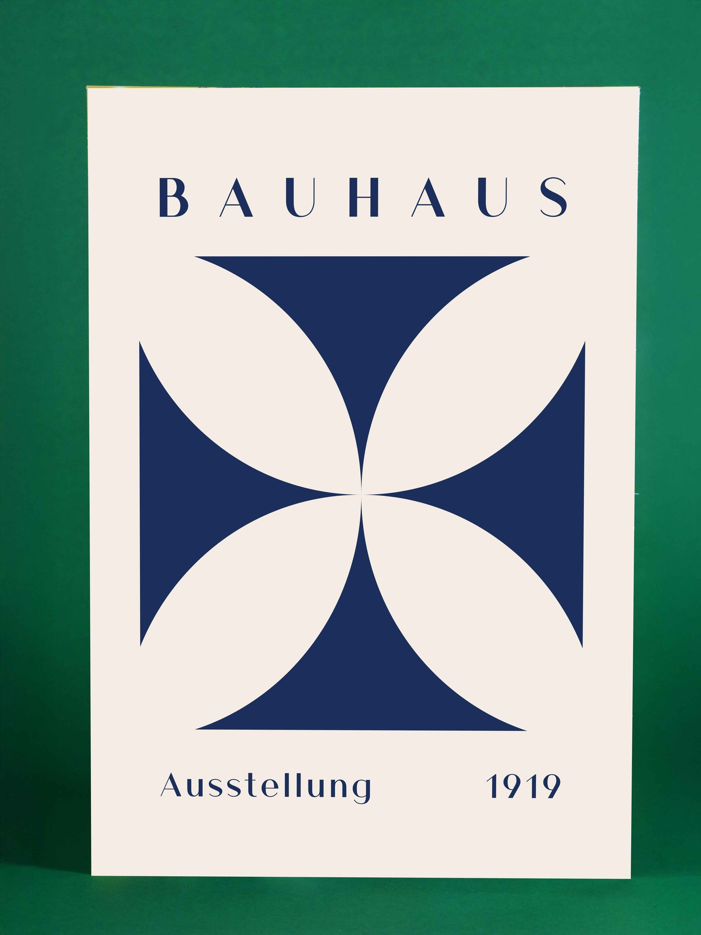 Bauhaus Poster – Geometric Navy Cross (1919)