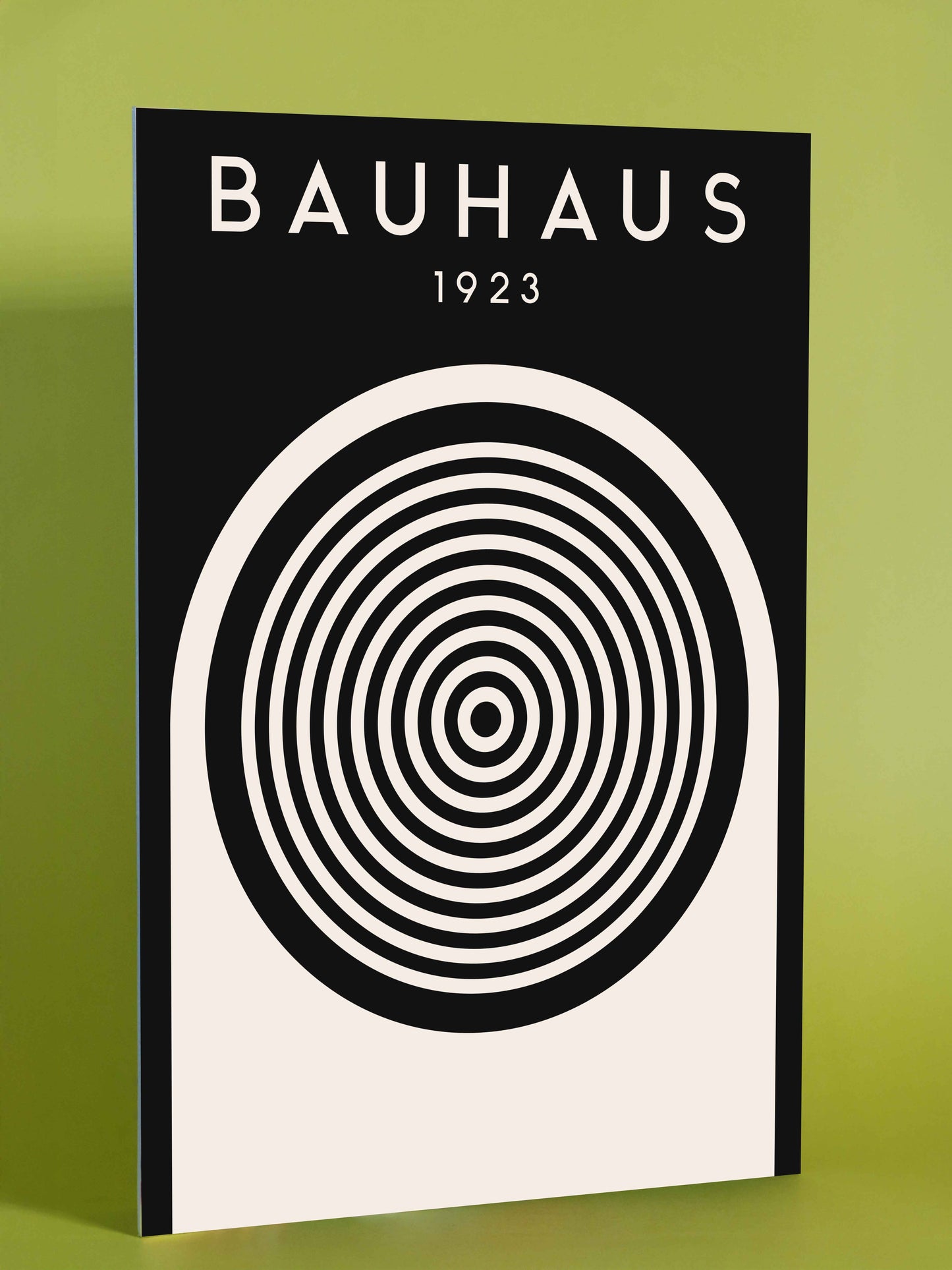 Bauhaus Concentric Circles Poster (1923) – Black Edition