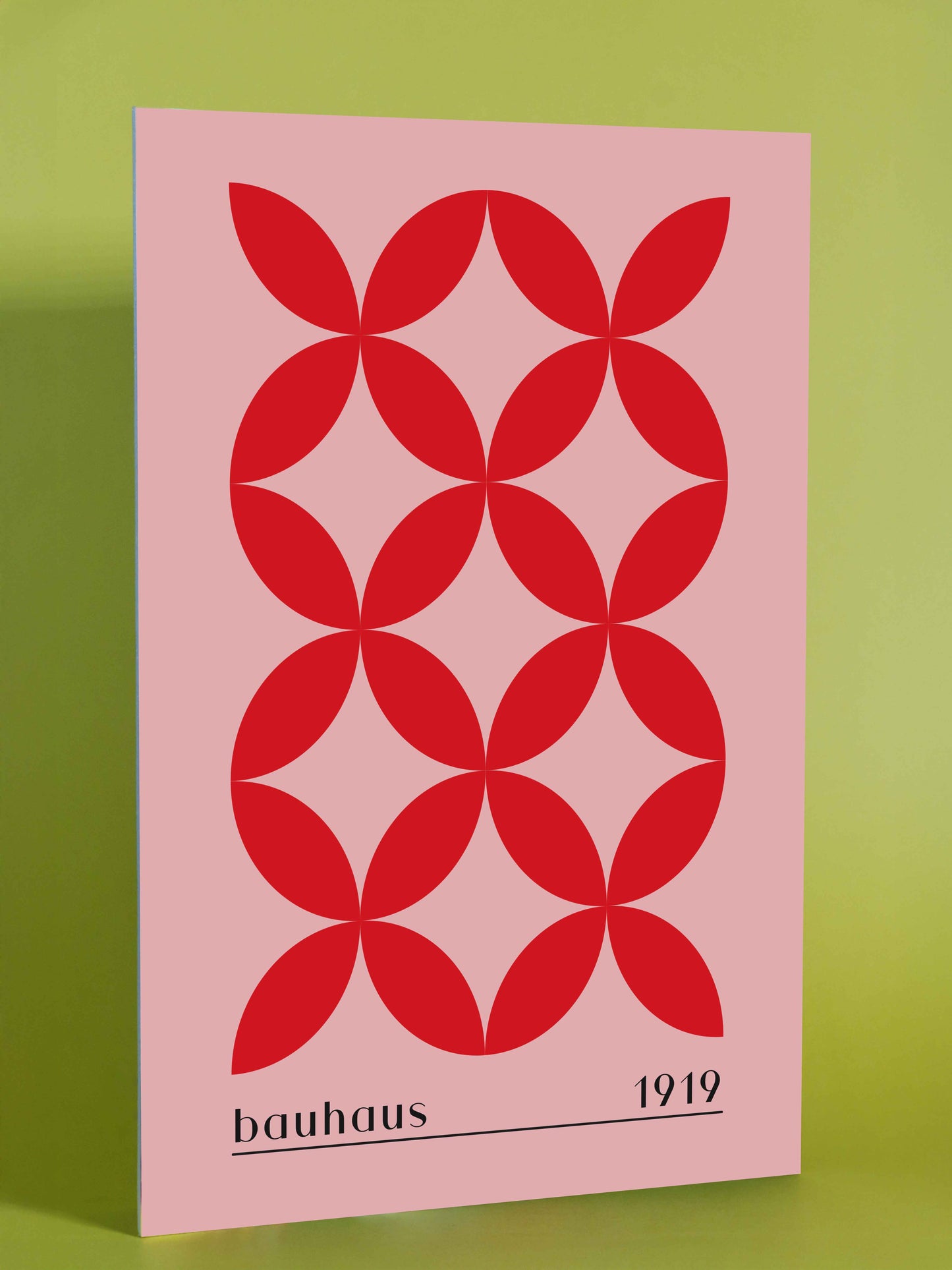 Bauhaus 1919 Red Petals Minimalist Design