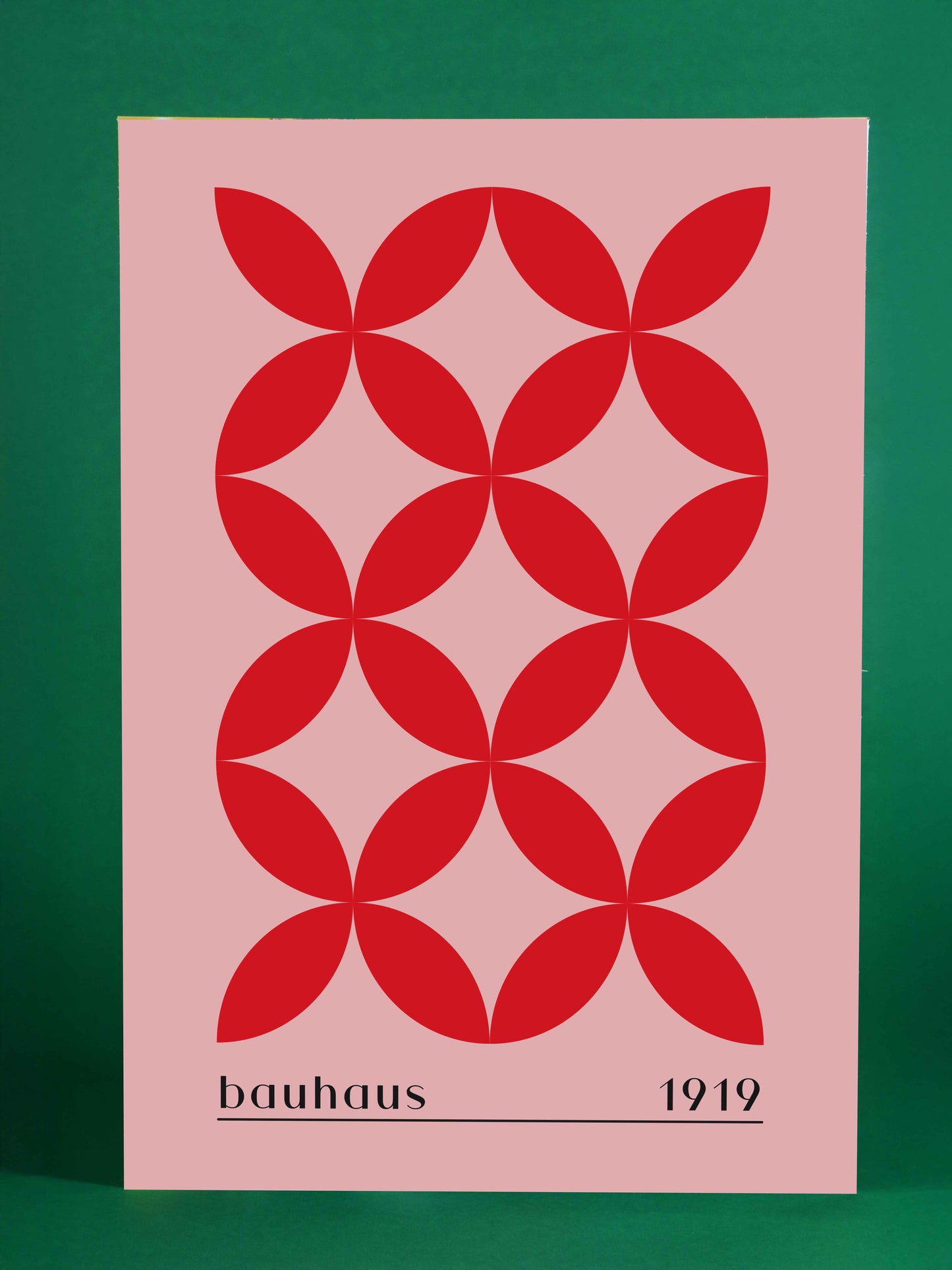 Bauhaus 1919 Red Petals Minimalist Design