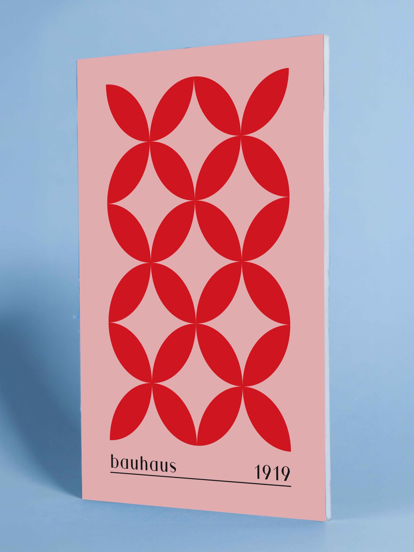 Bauhaus 1919 Red Petals Minimalist Design