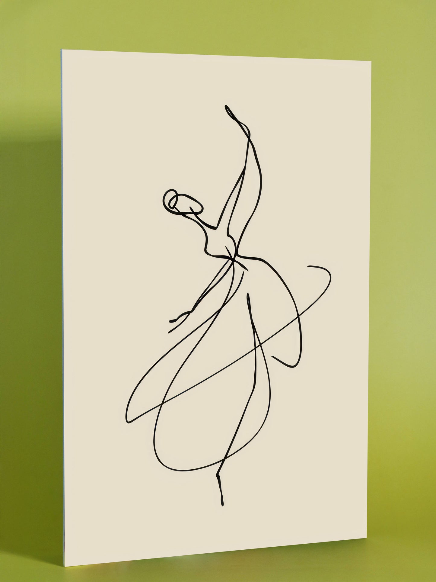 Minimal Dancer Silhouette – Elegant Line Drawing Wall Art