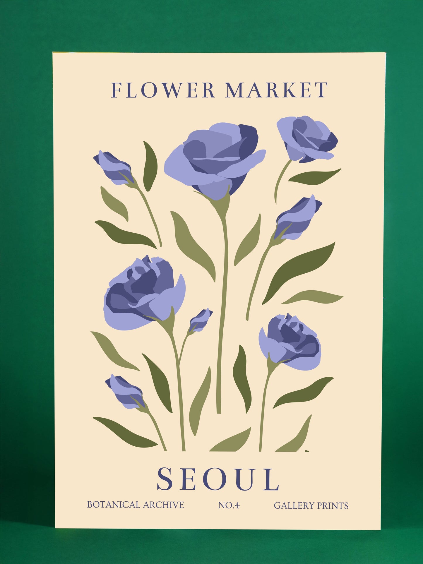 Seoul Peony Flower Market Poster