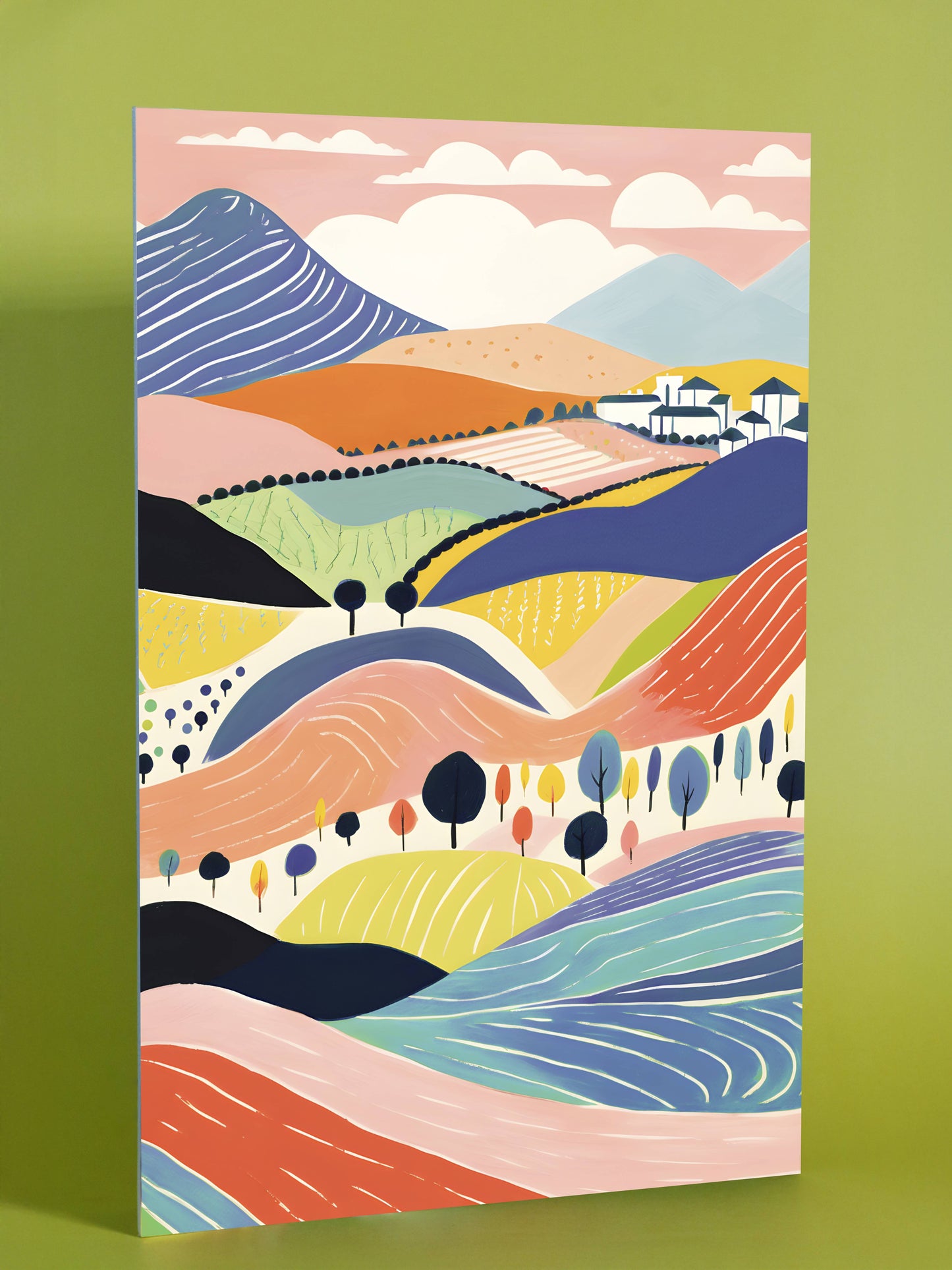 Colorful Mediterranean Landscape Art Print