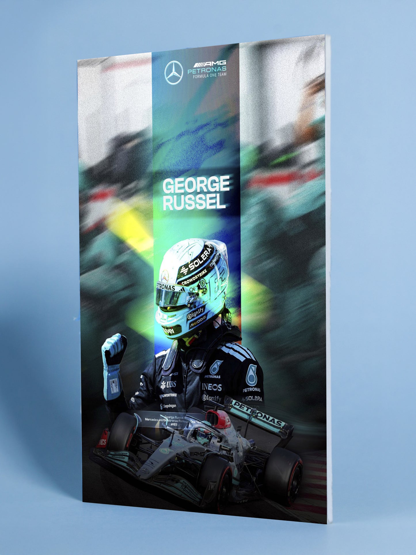 George Russell – F1 Racing Action Poster