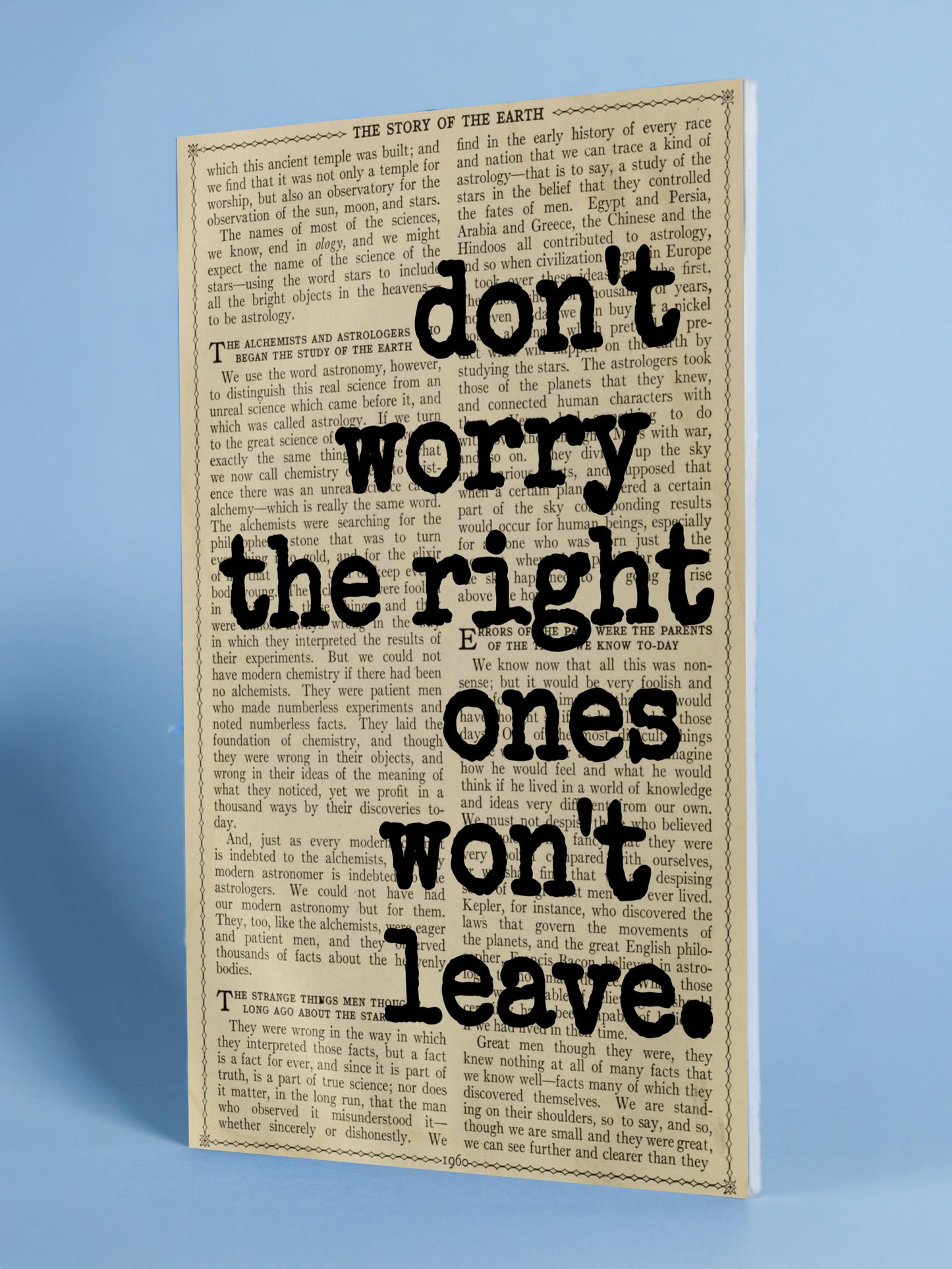 Inspirational Quote Vintage Page