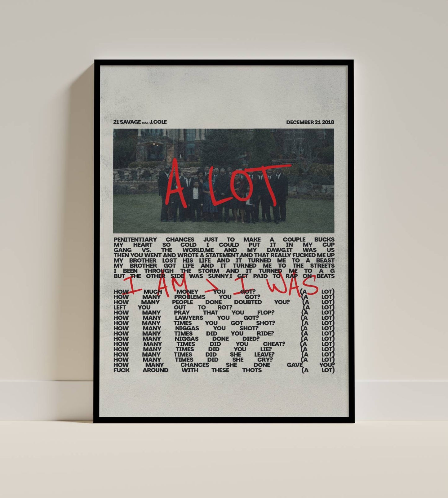 A Lot Minimalist Rap Art Poster