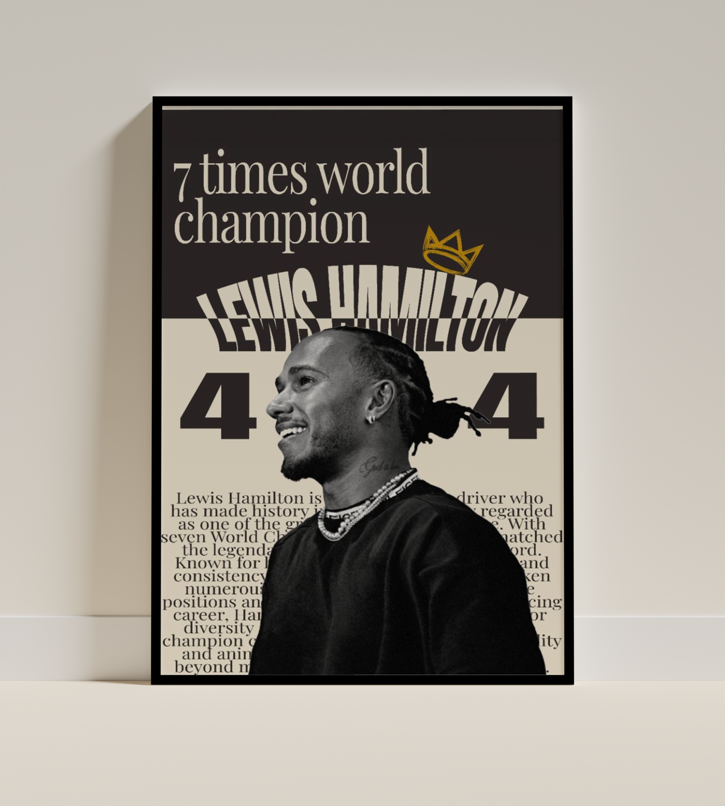 Lewis Hamilton – 7 Times World Champion Tribute Poster